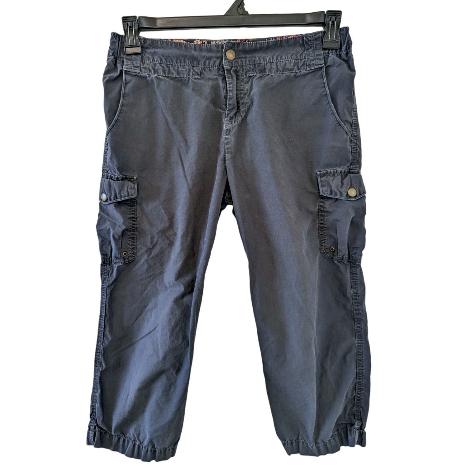 Anthropologie Anthropologie Heihei Cotton Navy Blue Cargo Pants Size 2 Size 26" / US 2 / IT 38 - 1 Thumbnail