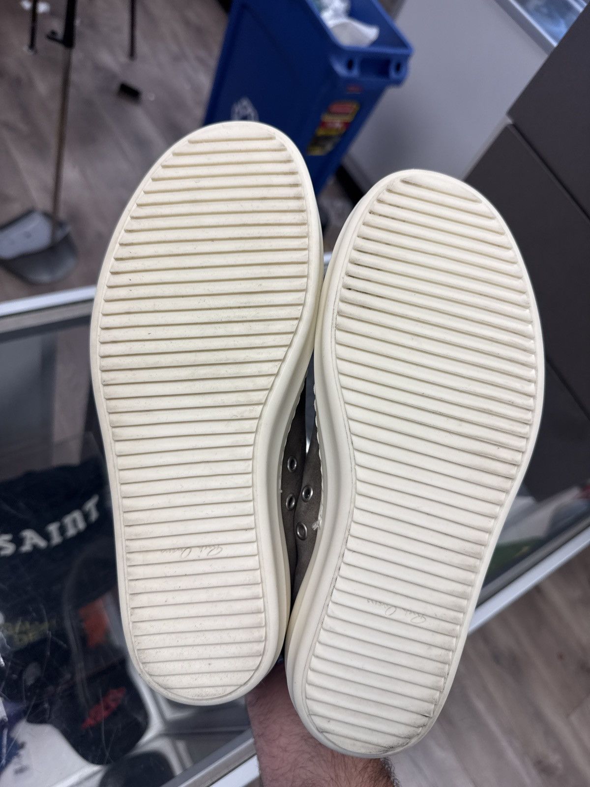 Rick Owens lido canvas low dust milk ramone