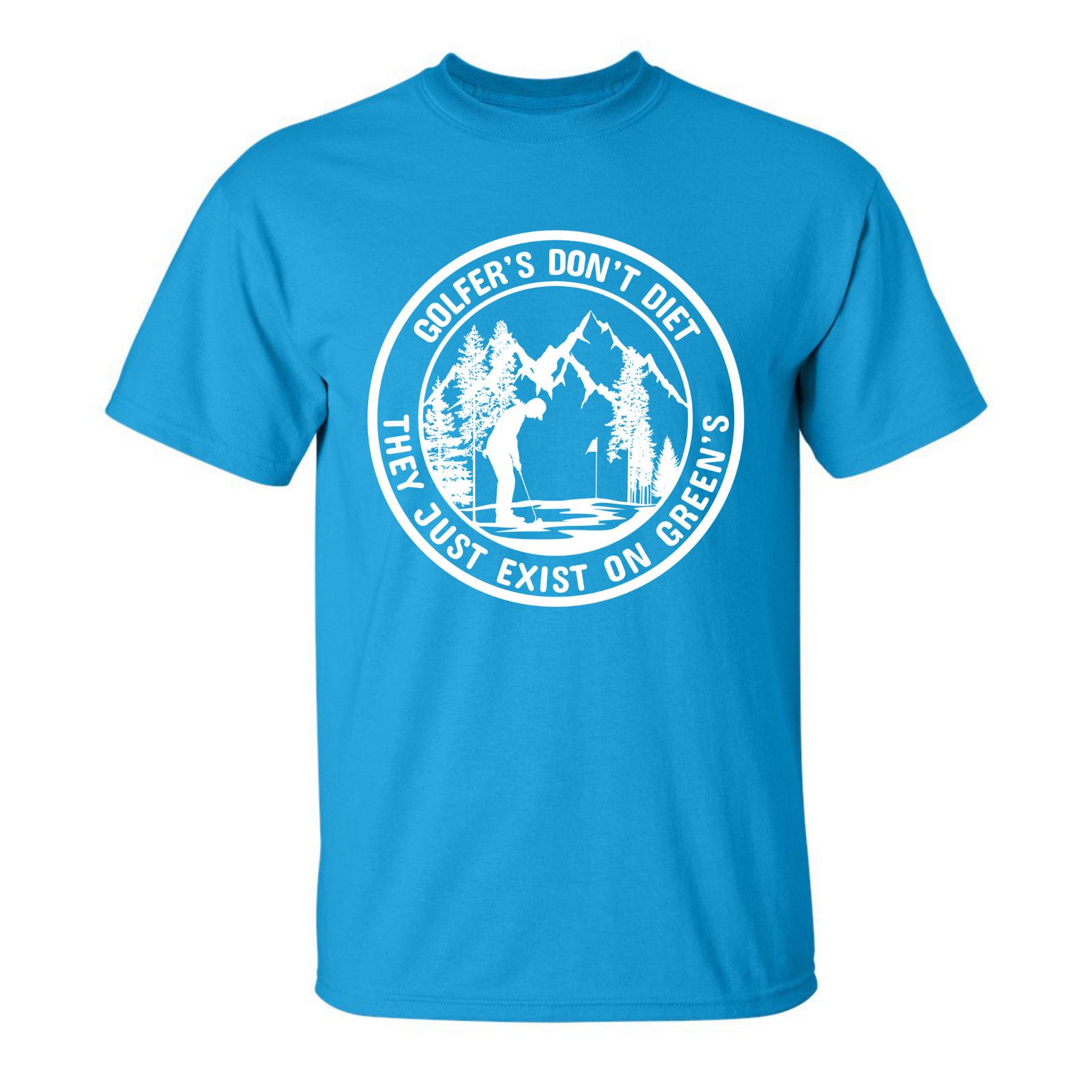 Gildan Golfers Don't Diet On Greens Funny Man Putting T-Shirt Size US L / EU 52-54 / 3 - 19 Thumbnail