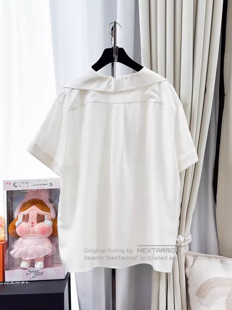 Chanel Chanel Navy collar short-sleeved shirt Size M / US 6-8 / IT 42-44 - 3 Thumbnail