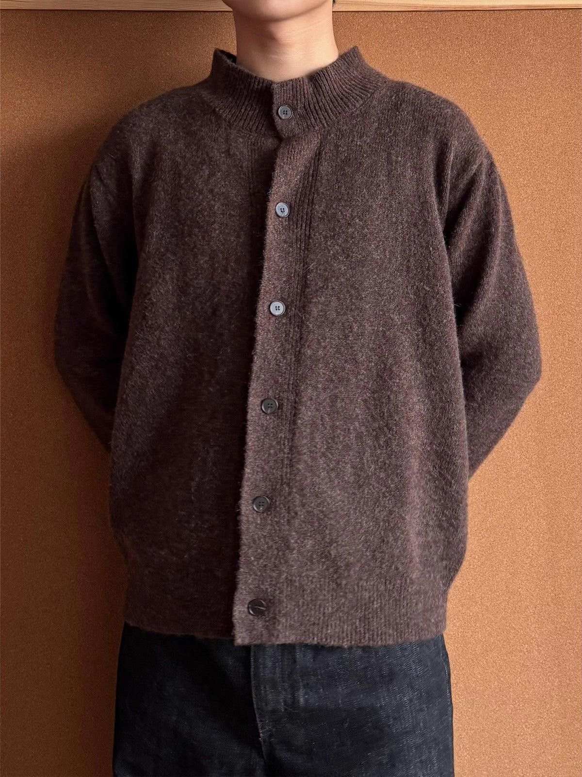 Vintage Gray Button-Up Wool Cardigan, Relaxed Fit Sweater Size US L / EU 52-54 / 3 - 5 Thumbnail