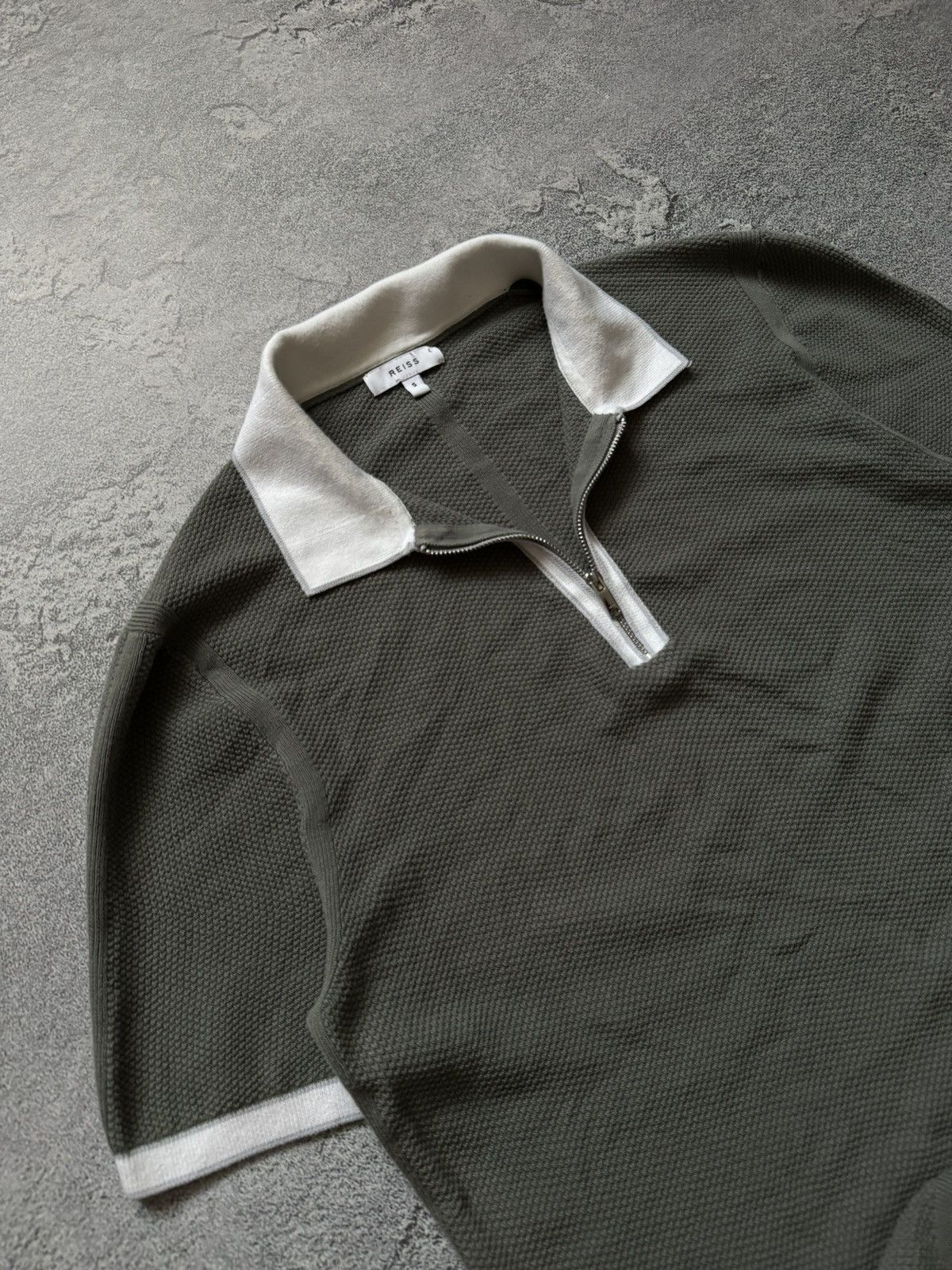 Designer × Reiss Reiss S 1/4 zip polo tee T-shirt 👕 casual Size US S / EU 44-46 / 1 - 3 Thumbnail