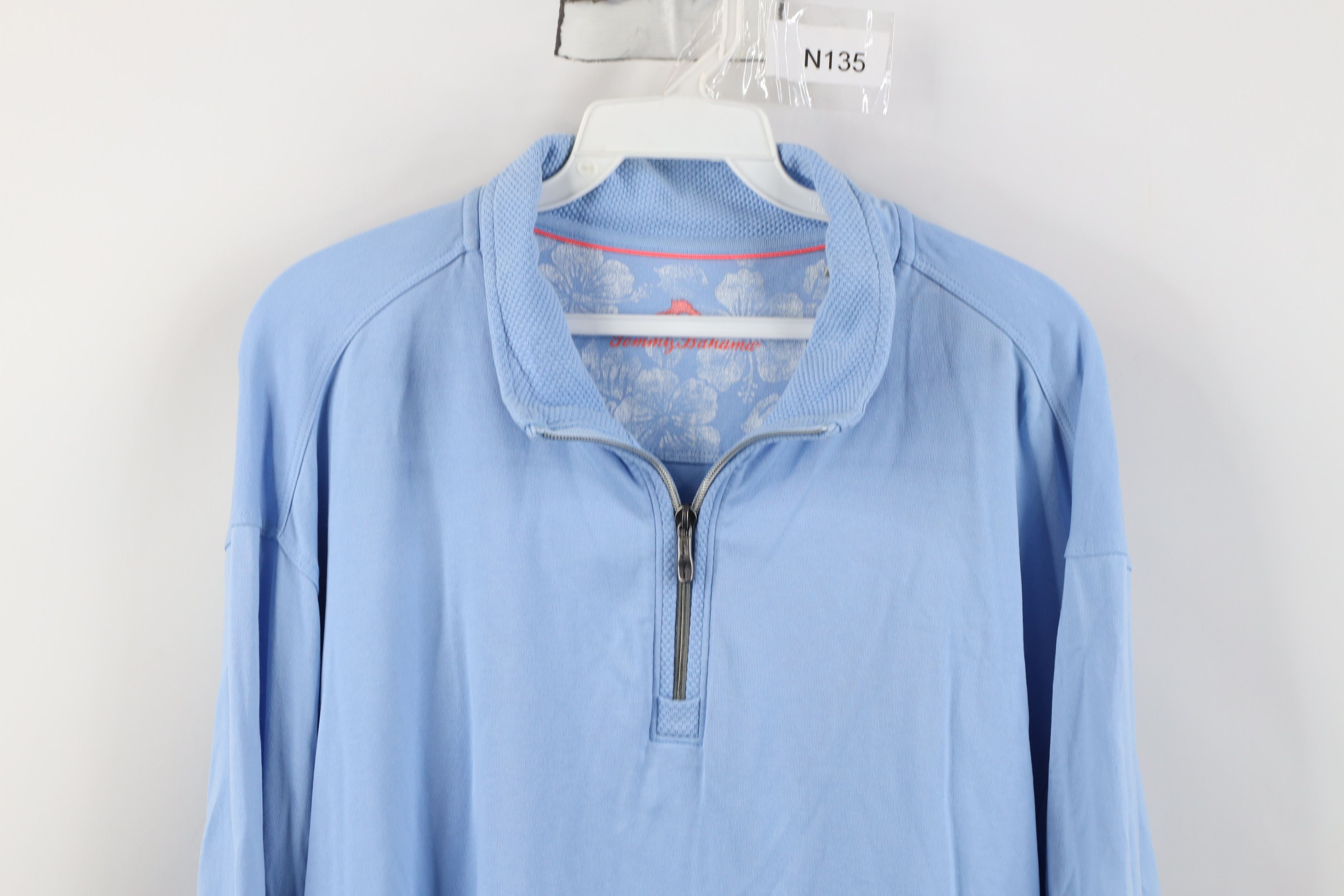 Tommy Bahama Tommy Bahama 1/4 Half Zip Pullover Sweater Carolina Blue Size US XL / EU 56 / 4 - 2 Thumbnail