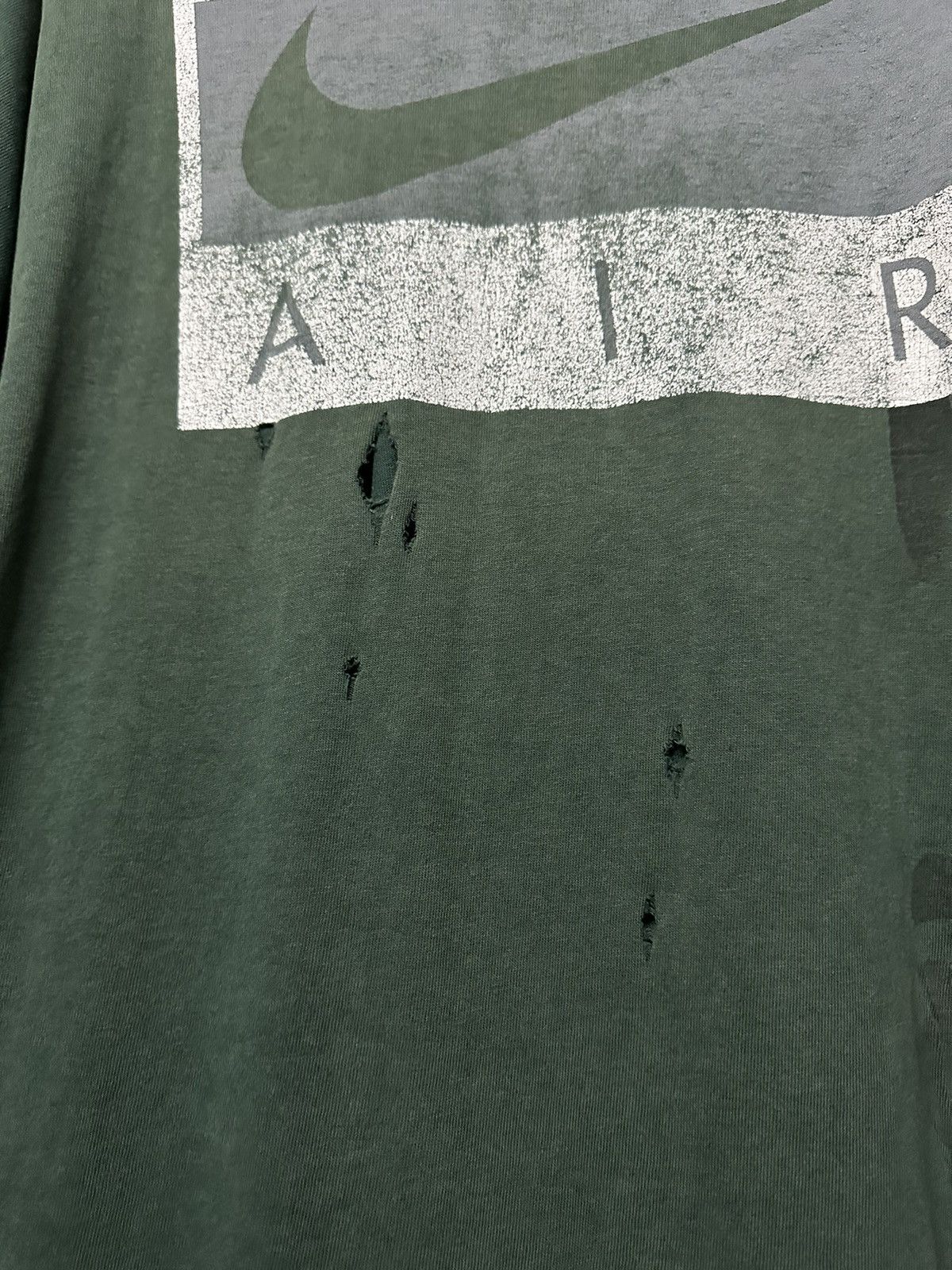 Nike × Vintage Vintage 90s Nike Air Distressed Tee Size US XL / EU 56 / 4 - 7 Thumbnail