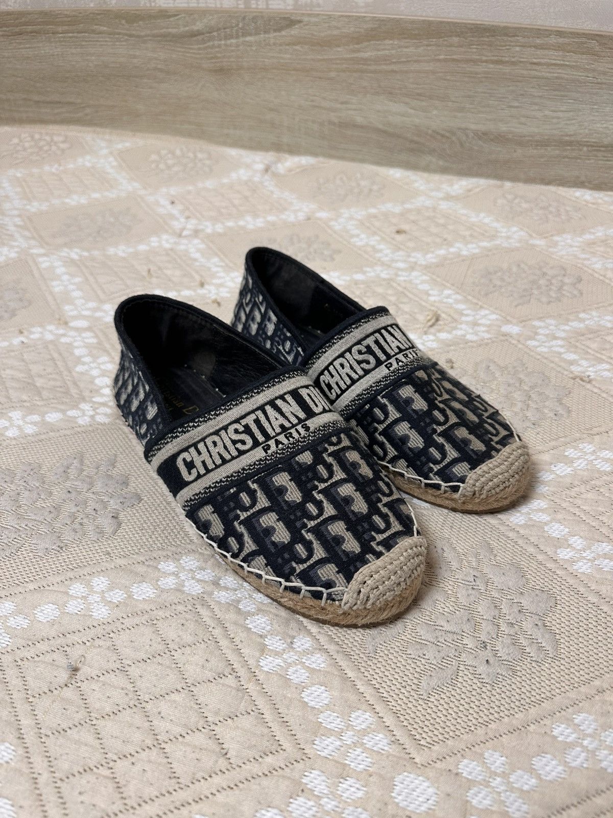 Dior 🔥 Dior Granville Oblique CD Logo Embroidered Espadrille Rare Size US 9 / IT 39 - 1 Thumbnail