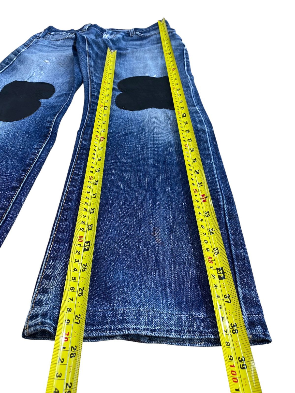 Edwin Edwin Faded Blue Wash Style Patched Distress Loose Jeans Size US 32 / EU 48 - 7 Thumbnail