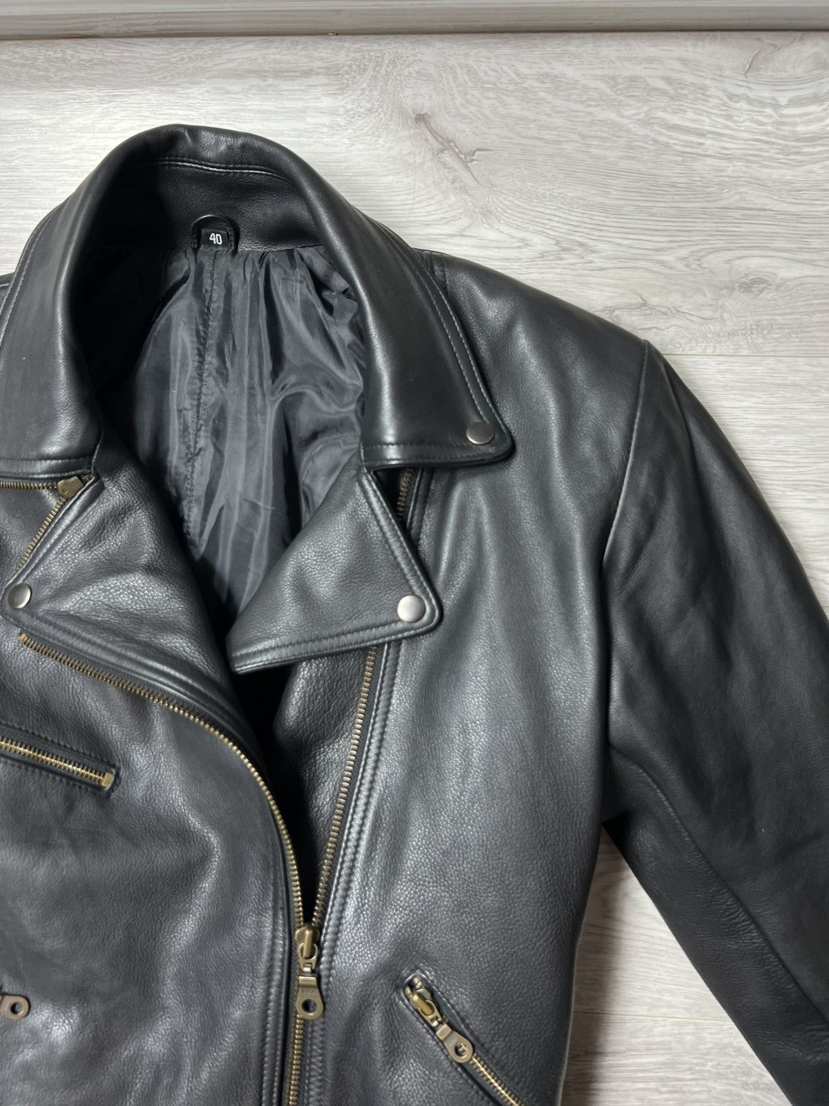 Genuine Leather Vintage Belo Heavyweight Biker Leather Jacket Rock Punk Size US M / EU 48-50 / 2 - 11 Thumbnail