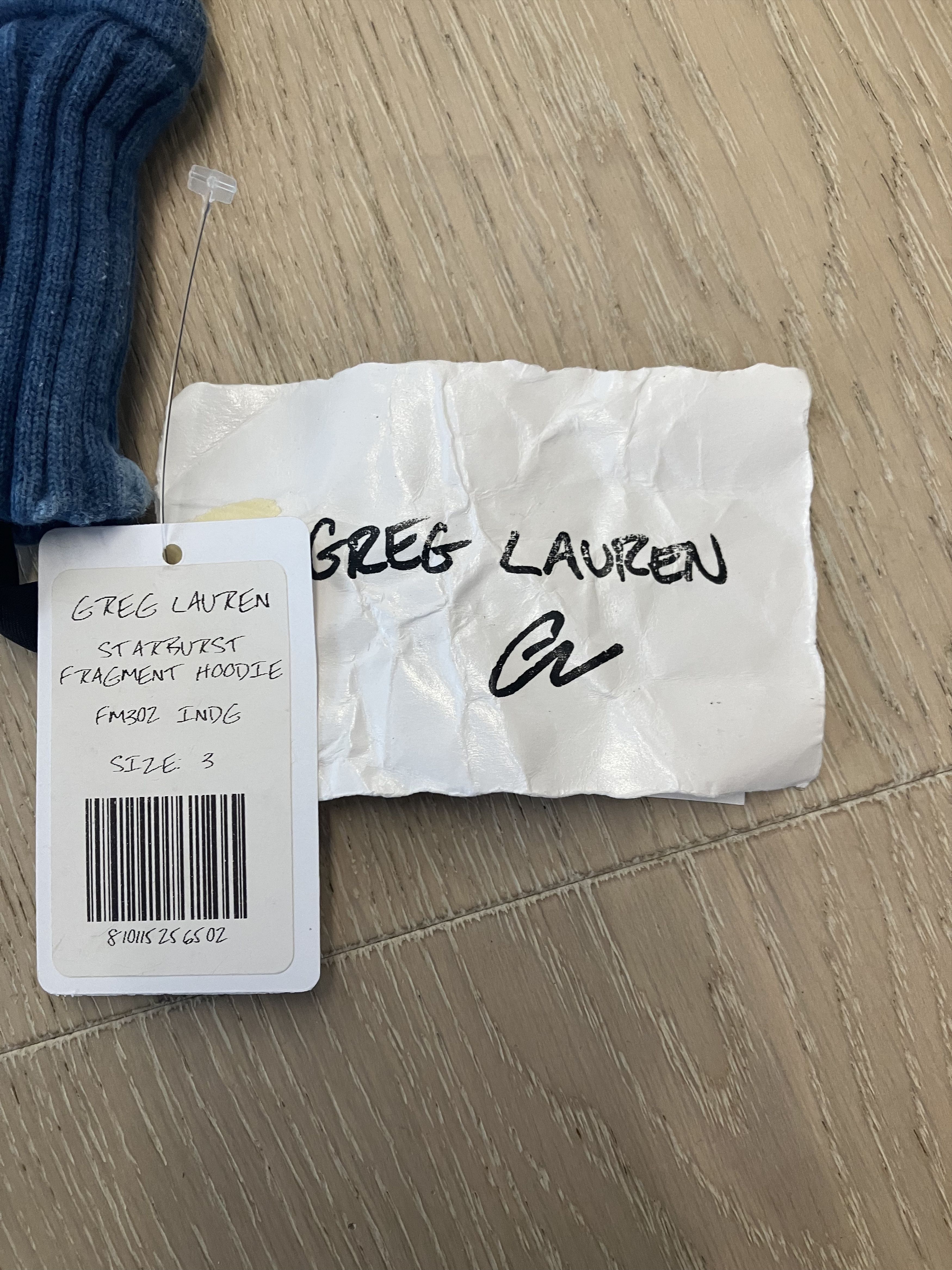 Greg Lauren $3050 NWT Greg Lauren Starburst Fragment Hoodie Indigo Large Size US L / EU 52-54 / 3 - 6 Thumbnail