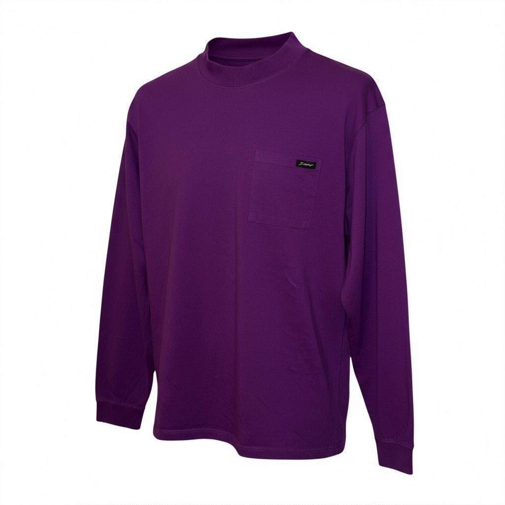 Saturdays NYC Saturdays New York Mockneck Long Sleeve T-Shirt Sz XL in Purple Size US XL / EU 56 / 4 - 1 Thumbnail
