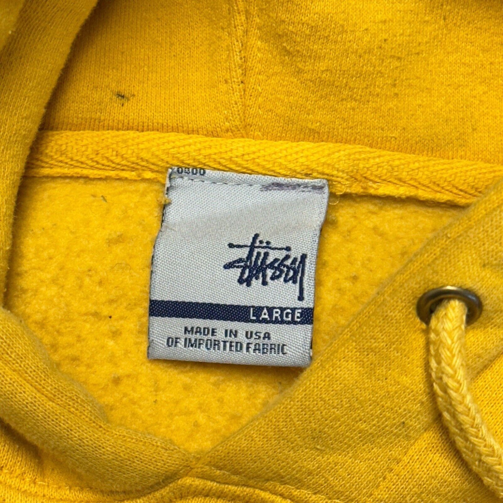 Stussy Stussy Blank Hoodie Mens Large Yellow Y2K Skate Sweatshirt B Size US L / EU 52-54 / 3 - 13 Thumbnail