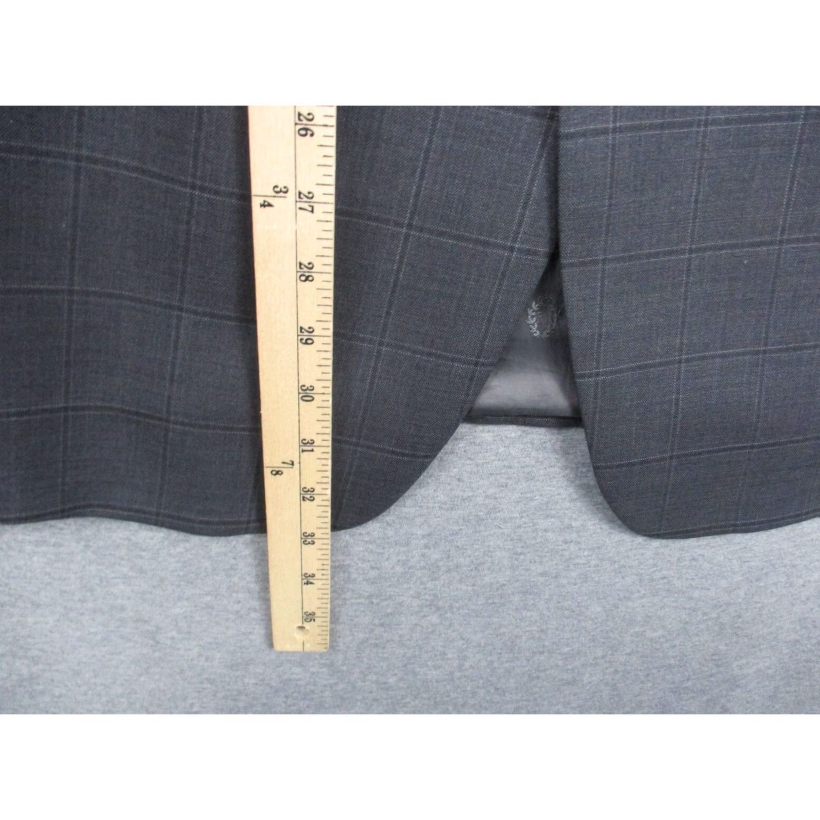 Ralph Lauren VINTAGE Ralph Lauren Blazer Gray Pinstripe 52R Wool Blend Stretch Men’s Coat Shirt? Size 52R - 6 Thumbnail