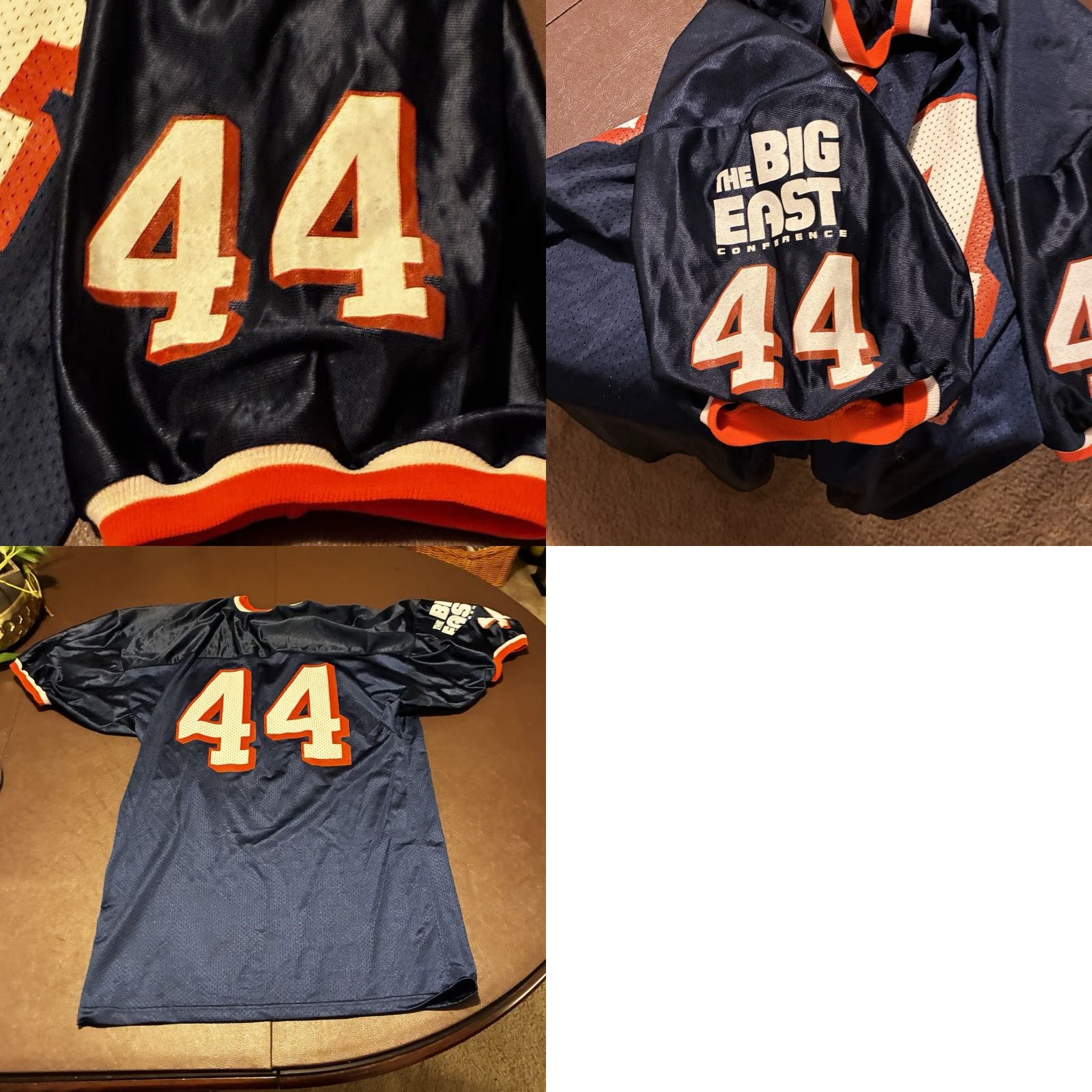 VINTAGE Action Quality Teamwear VIRGINIA TECH FOOTBALL JERSEY The Big East Jersey Men XL Multicolor Nylon Short Sleeve Football