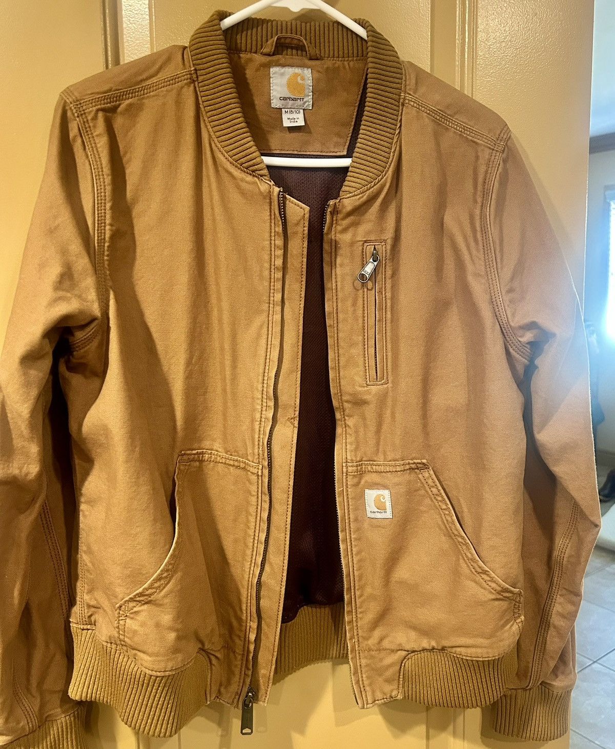 Carhartt Bomber Jacket Medium (Unisex) Brown Duck Canvas