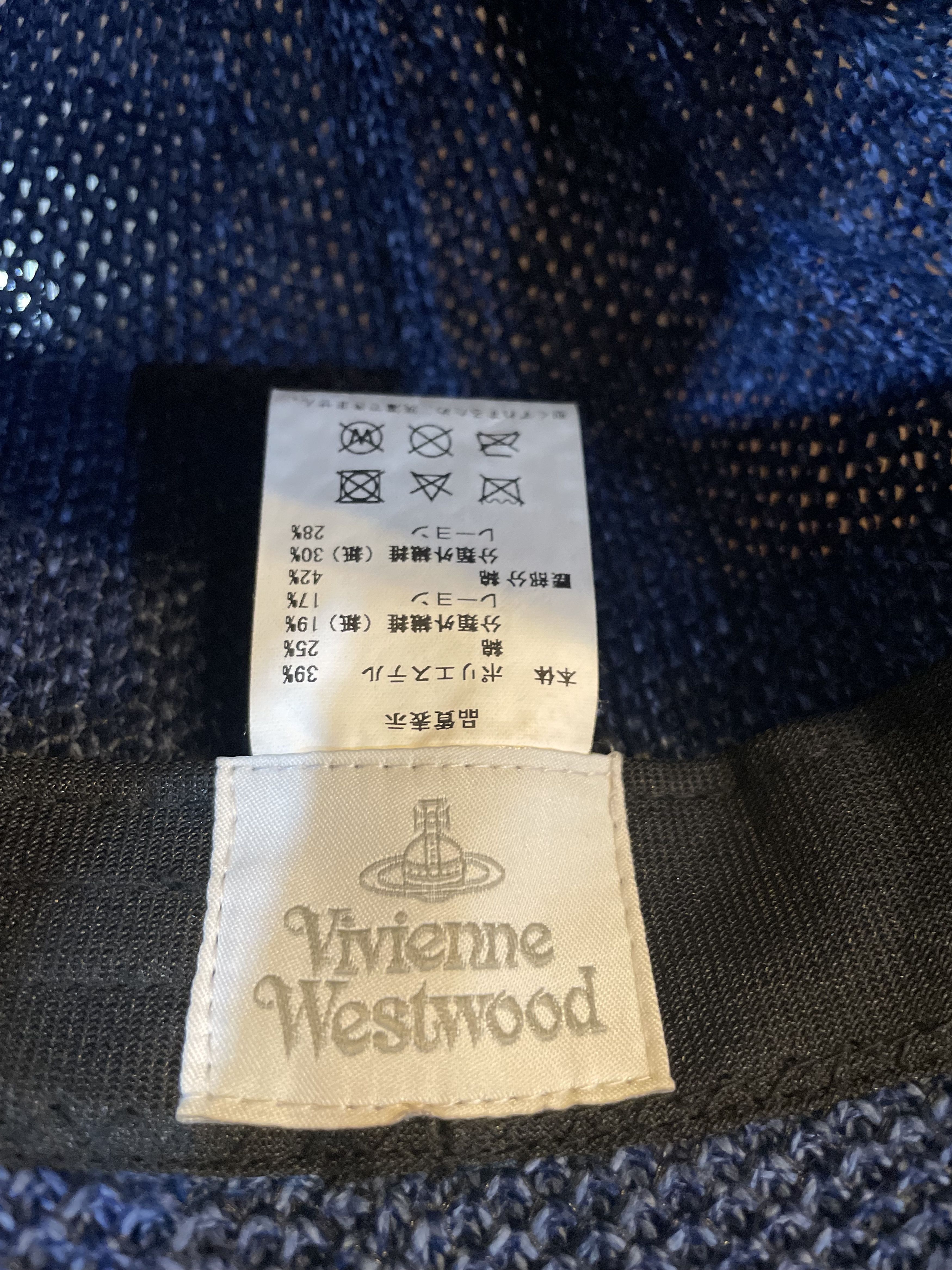 Vivienne Westwood Woven Orb Summer Hat - Blue Size ONE SIZE - 9 Thumbnail