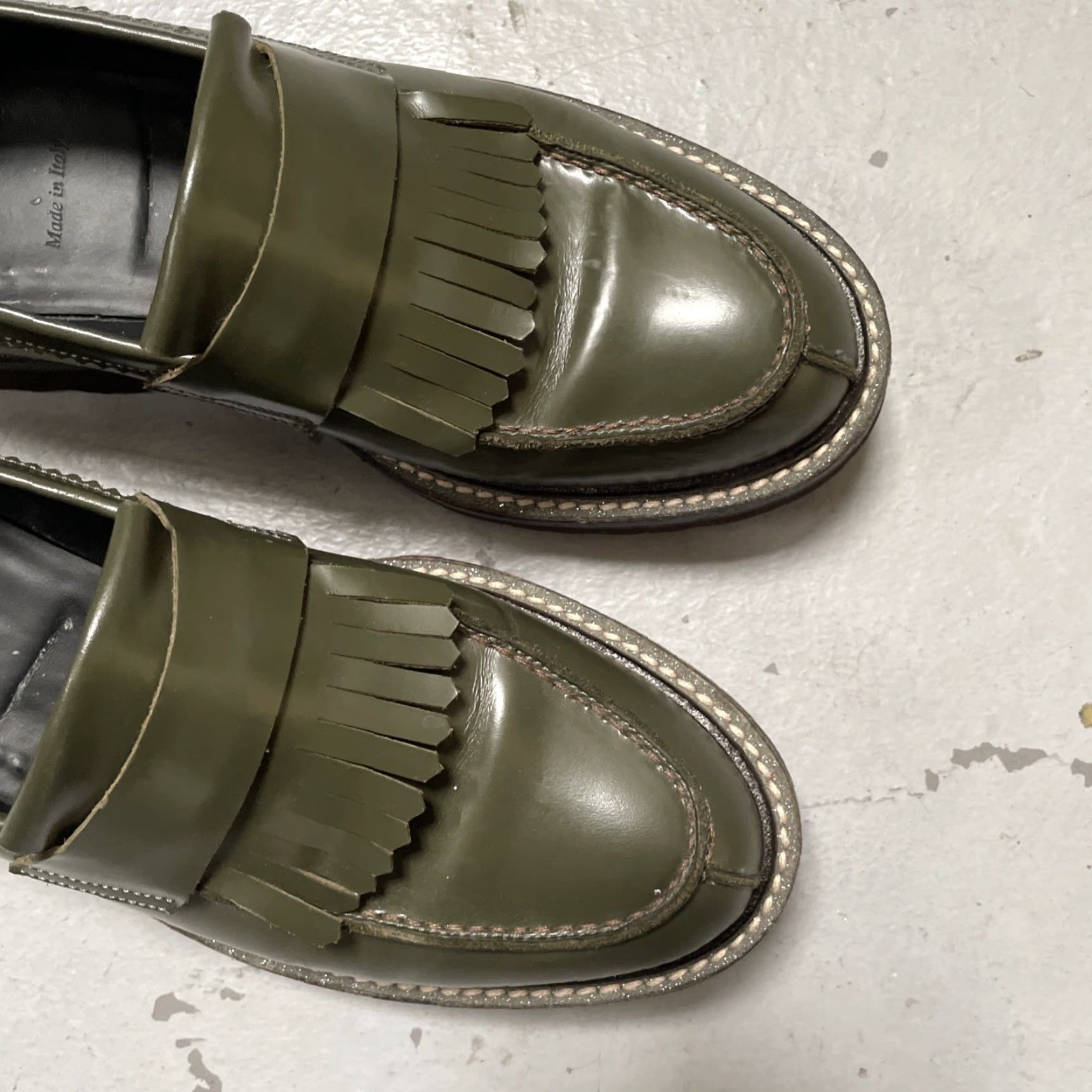 Brunello Cucinelli Brunello Cucinelli Slip On Loafers Vibram Sole Italy Euro 39 Women’s US 8.5 Green Loafer Womens Size US 9 / IT 39 - 4 Thumbnail