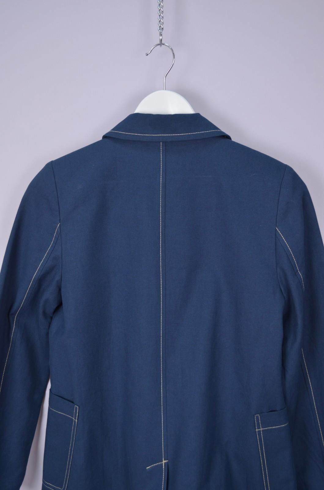 Designer Wyse Alaina Linen Jacket Size 2 US6 Cotton Linen Blue Blazer Size M / US 6-8 / IT 42-44 - 8 Thumbnail