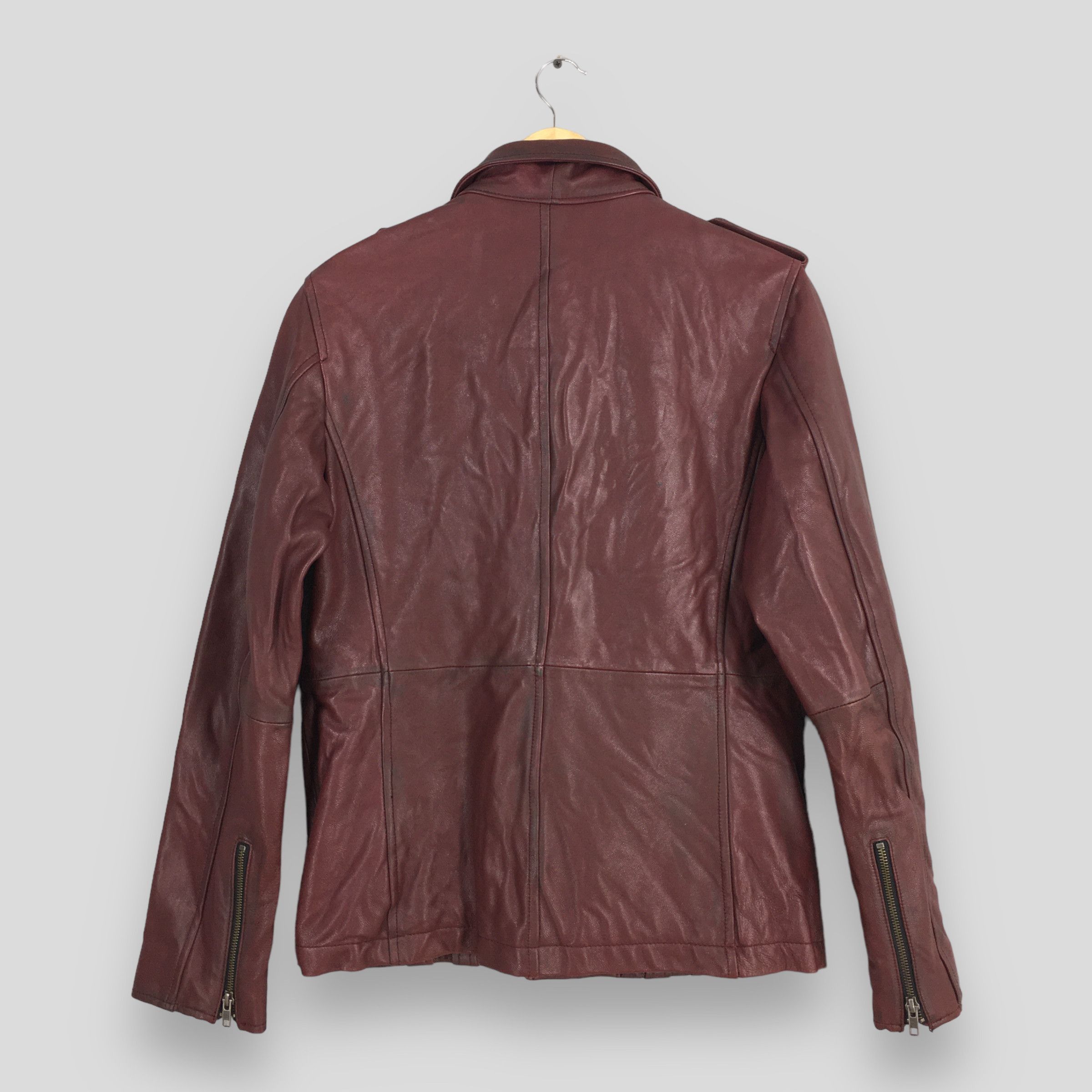 If Six Was Nine × Le Grande Bleu (L.G.B.) × Yoshiyuki Konishi Edge Rupert Japan Leather Kinky Women Jacket Medium Size M / US 6-8 / IT 42-44 - 8 Thumbnail