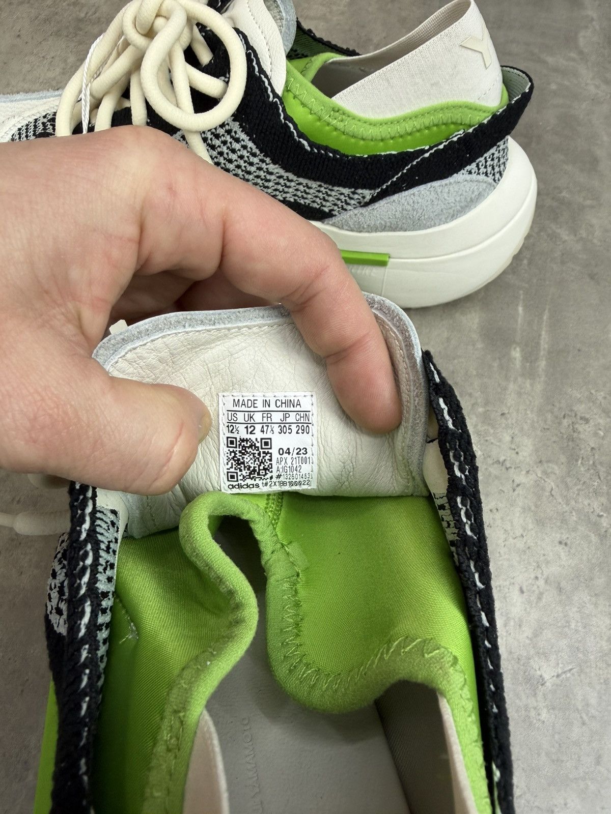 Y-3 Adidas Y-3 Yohji Yamamoto Qisan Knit White/Black Size 12.5 Size US 12.5 / EU 45-46 - 12 Thumbnail