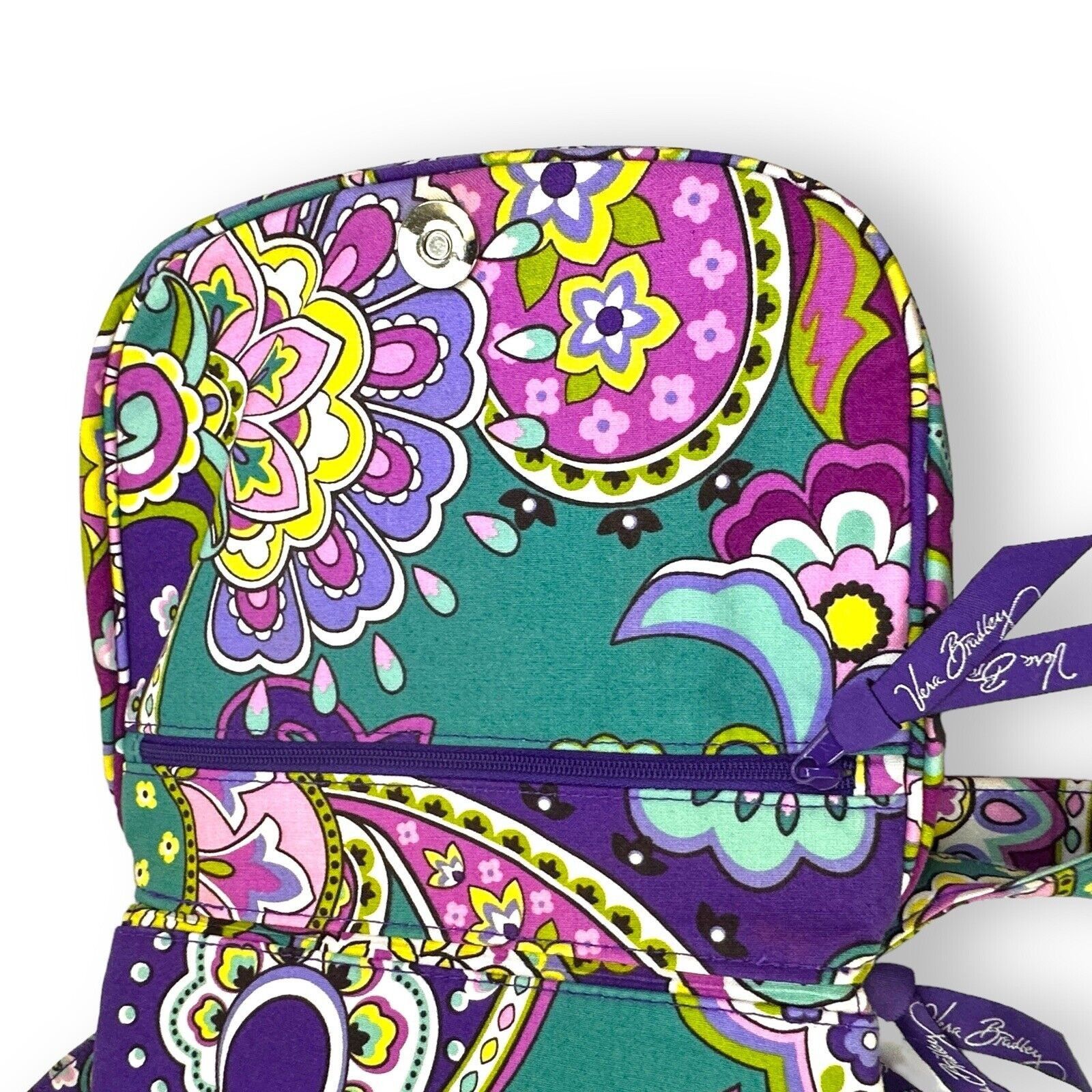 Vera Bradley Vera Bradley Purple Teal Paisley Crossbody Bag Storage EUC Size ONE SIZE - 5 Thumbnail