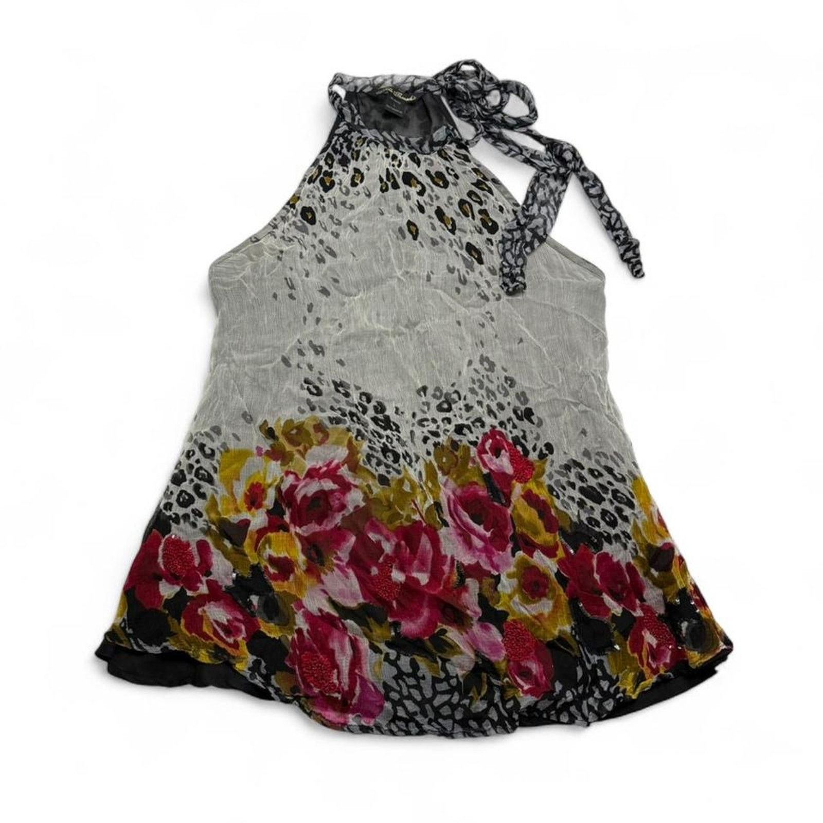 Other Silk Threads INC Early 2000s Floral Sequin Y2K Tank Size L Size L / US 10 / IT 46 - 3 Thumbnail