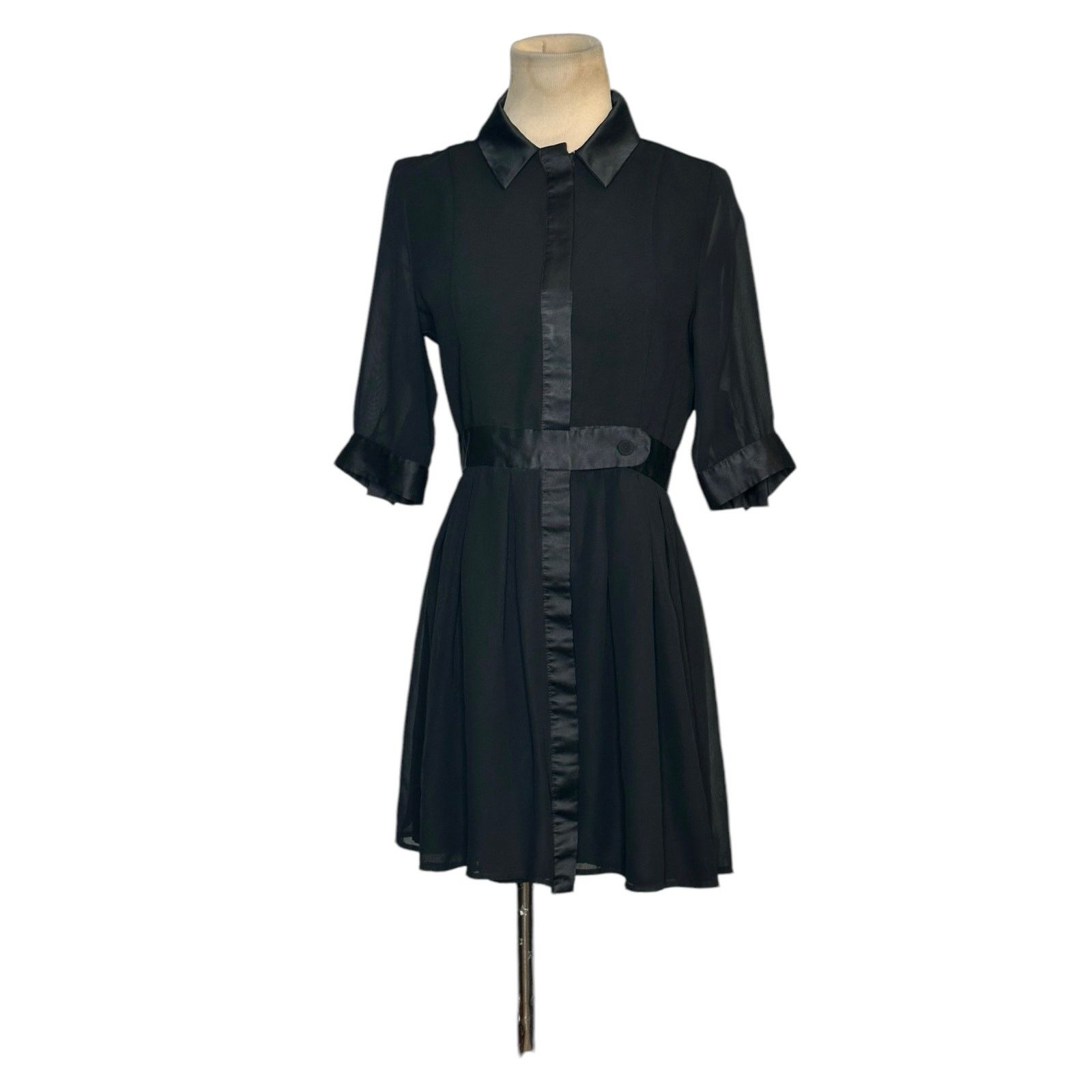 Jonathan Saunders Jonathan Saunders chiffon and satin mini shirt dress size 7 Size M / US 6-8 / IT 42-44 - 15 Thumbnail