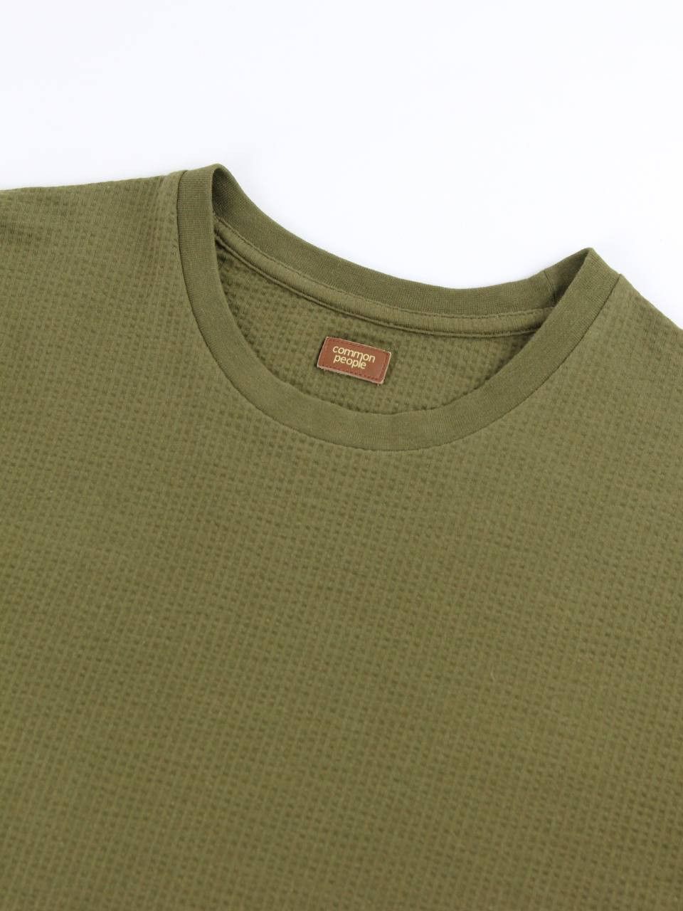 Common People COMMON PEOPLE Khaki waffle cotton T-shirt Size US L / EU 52-54 / 3 - 6 Thumbnail