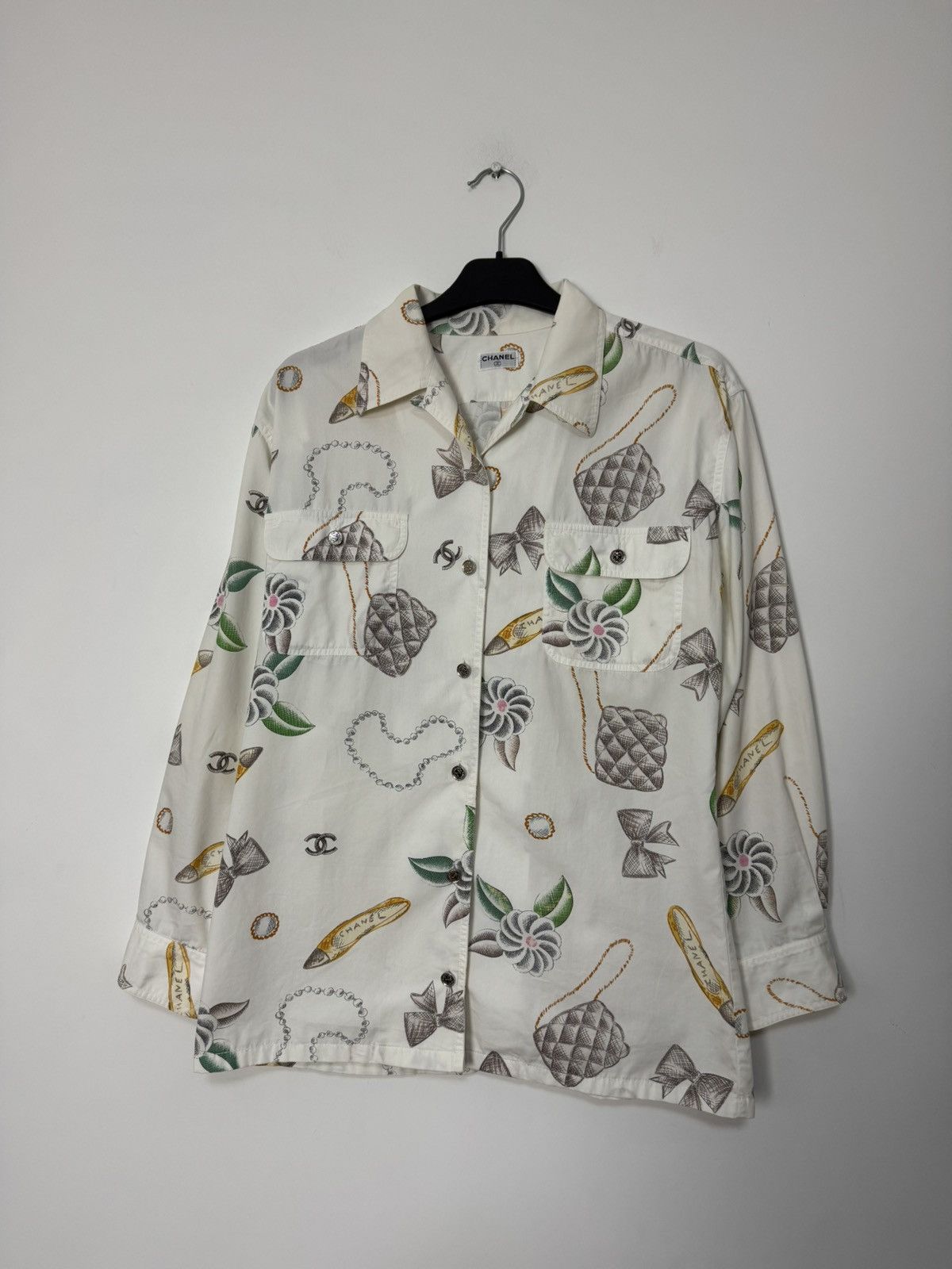 Chanel Chanel SS96 Runway by Karl Lagerfeld Button-Up Blouse Shirt Size M / US 6-8 / IT 42-44 - 4 Thumbnail
