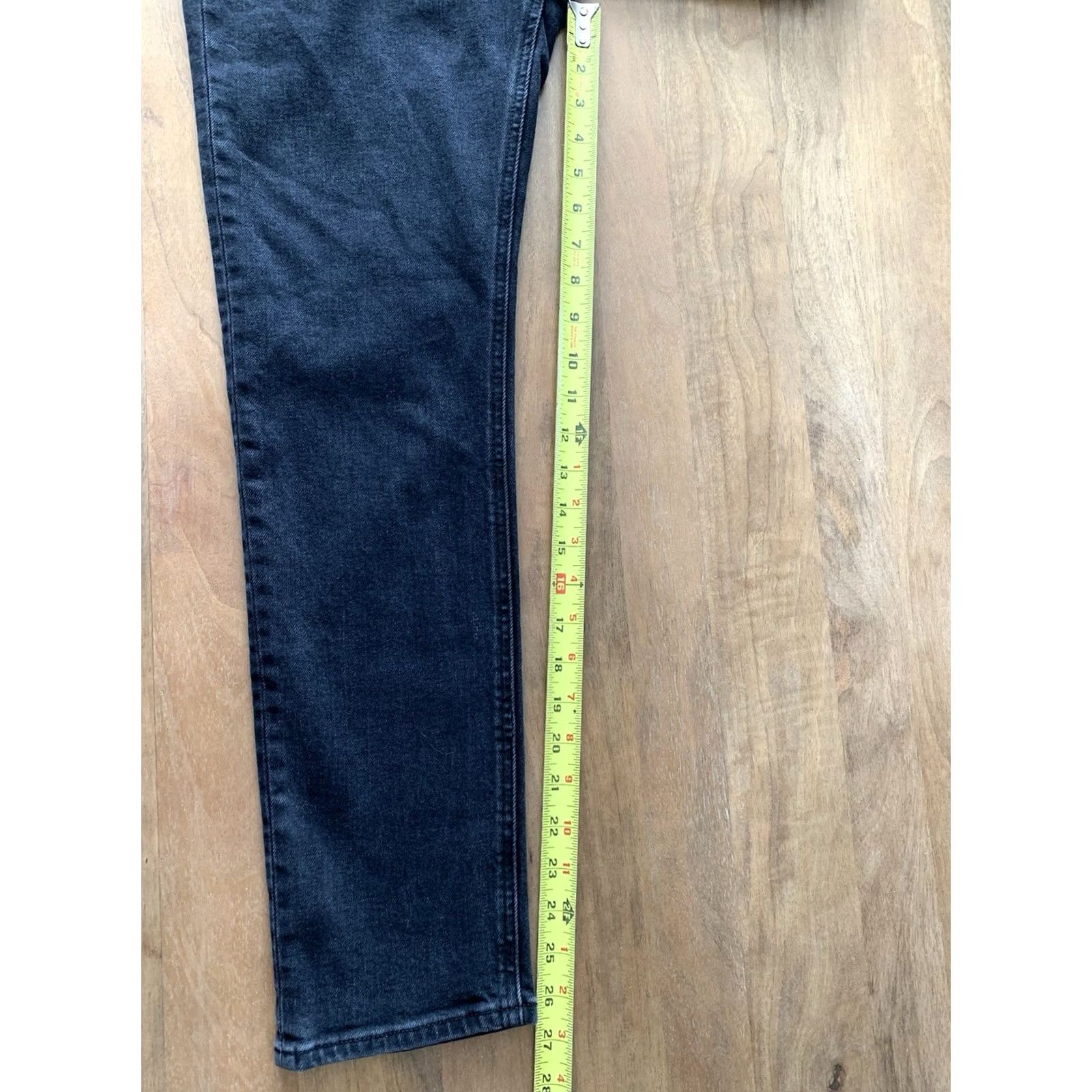 Vintage Denim Forum Womens The Yoko Black Slim Hi-Rise Jeans 28x27 90s Grunge Punk Rock Logo Size 27" / US 4 / IT 40 - 6 Thumbnail