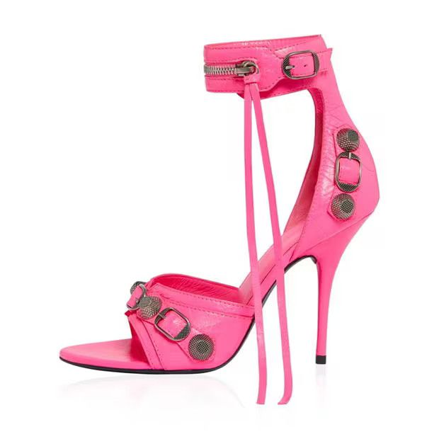 Balenciaga o1g2r1mq0924 Heels Sandals in Pink Size US 10 / IT 40 - 2 Thumbnail