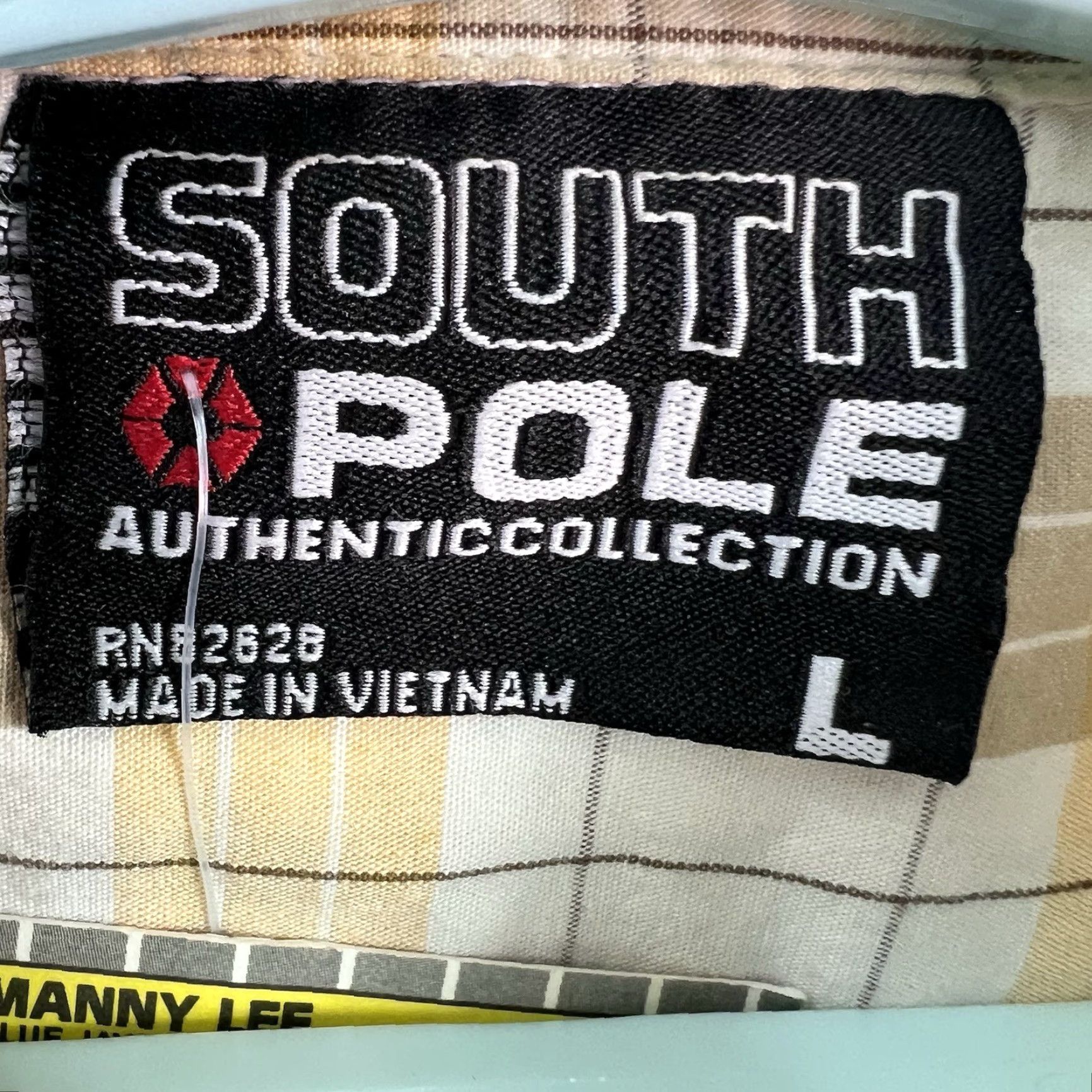 Southpole VTG South Pole Plaid Button-Up Shirt Mens L Yellow Y2K Hip Hop Retro Style Button-Up Shirt Size US L / EU 52-54 / 3 - 4 Thumbnail