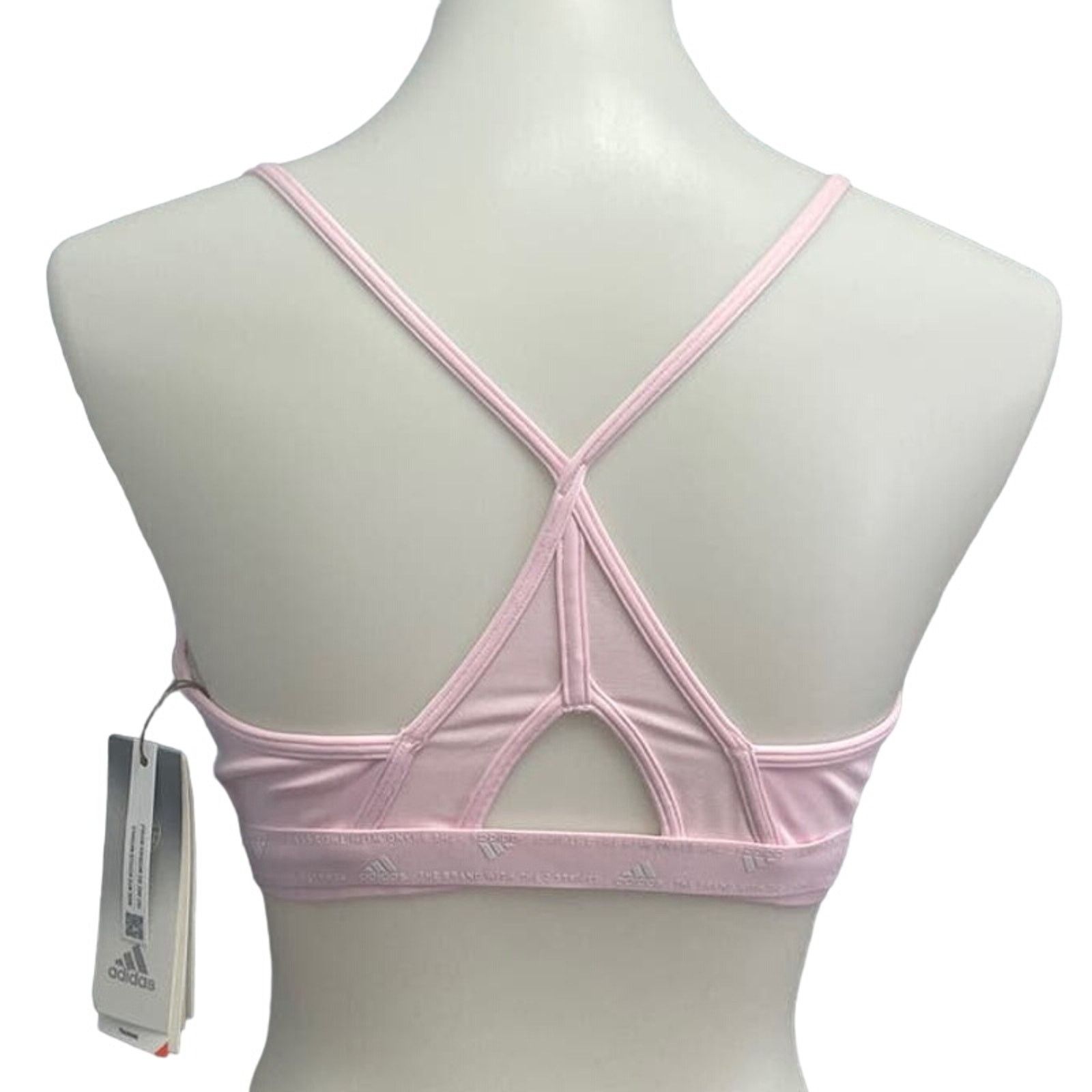Adidas New Adidas Medium 36AC Pink Light Support Training Sport Bra Size M / US 6-8 / IT 42-44 - 4 Thumbnail