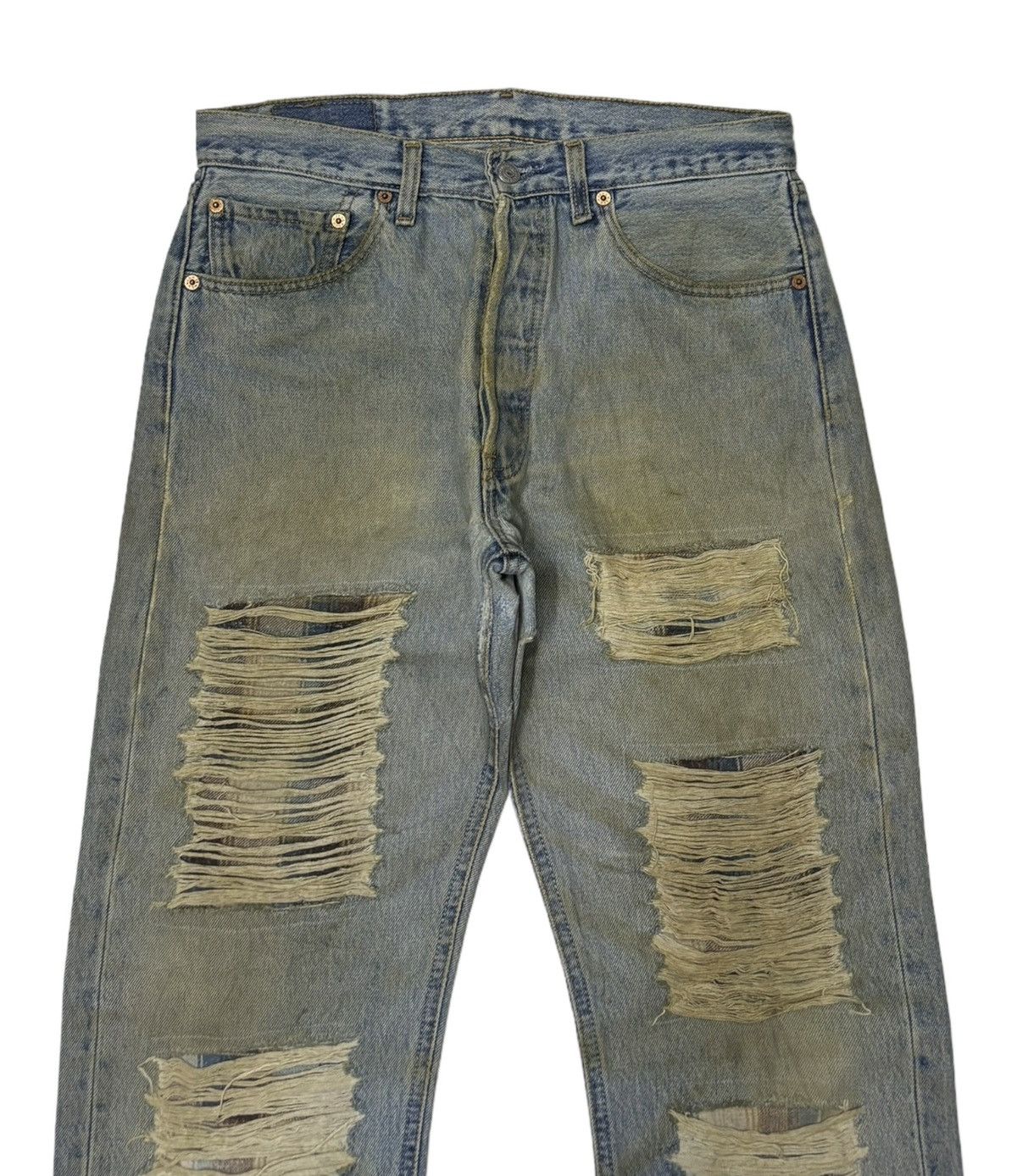 Levi's RARE‼️LEVIS 501 VINTAGE DISTRESS PATCHWORK DENIM Size US 32 / EU 48 - 5 Thumbnail