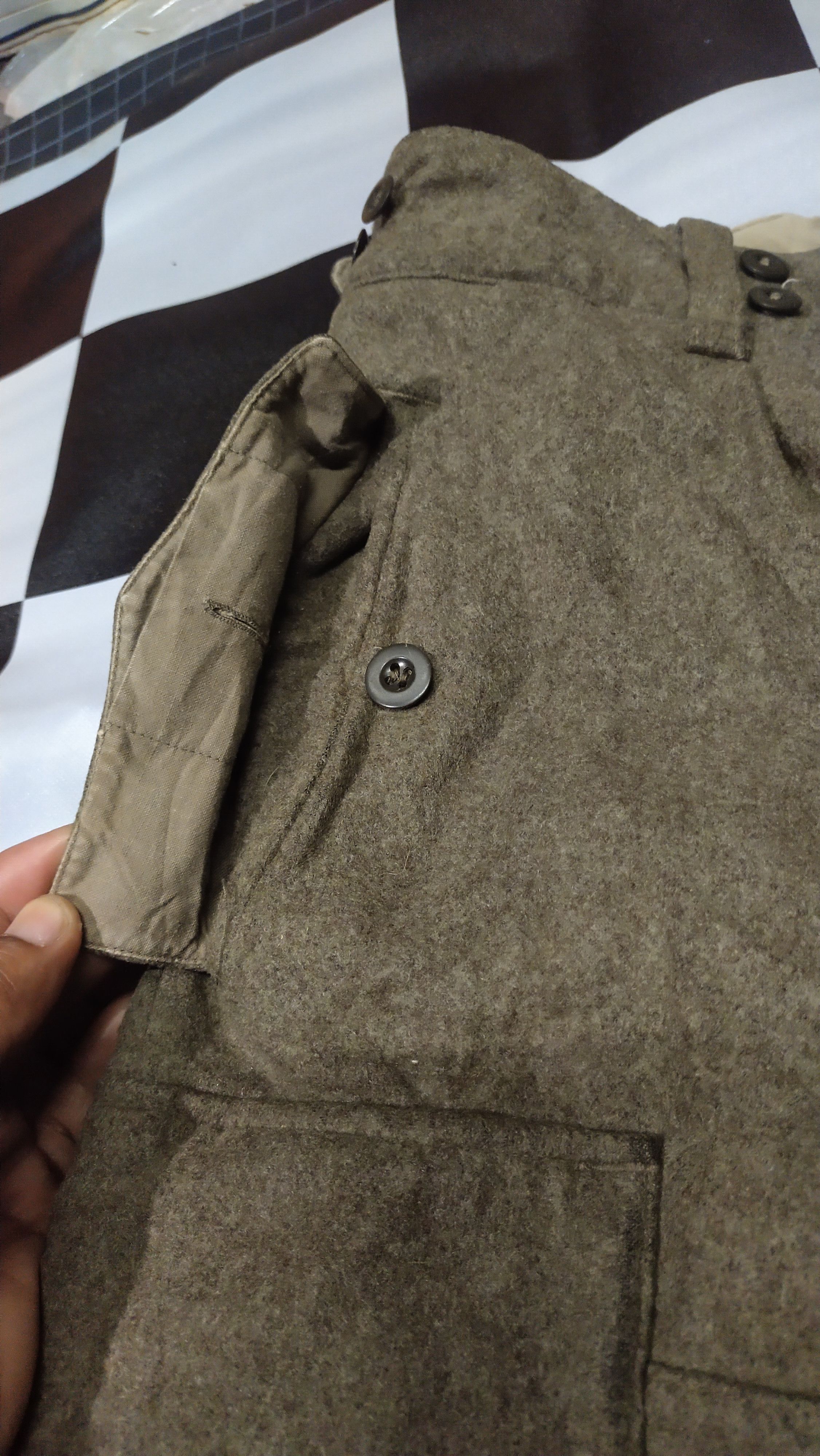 Vintage Vtg 1960s German Army Wool Cargo Pants Size US 30 / EU 46 - 7 Thumbnail