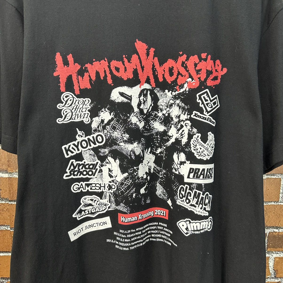 Band Tees Human Xrossing 2021 Rock Metal Band Tour Visual Kei A832 Size US L / EU 52-54 / 3 - 2 Thumbnail