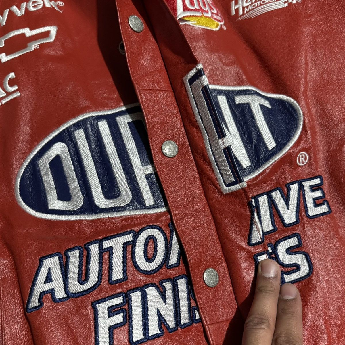 DuPont × Jeff Hamilton × NASCAR Vintage leather jacket Jeff Hamilton dupont Size US XL / EU 56 / 4 - 4 Thumbnail