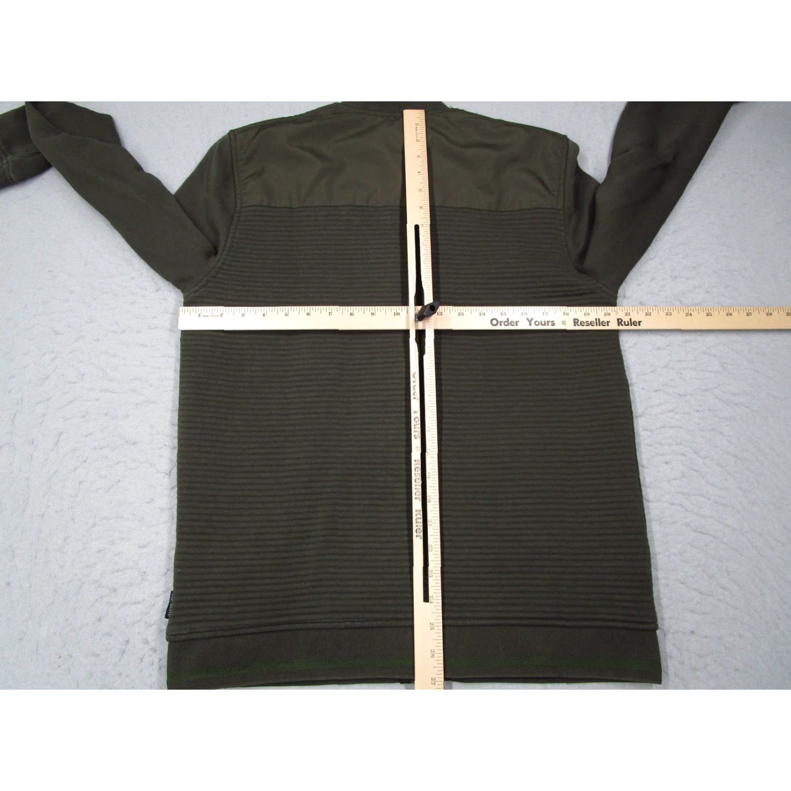 Ted Baker Ted Baker Jacket Mens Large Green Full Zip Ribbed Knit Bomber Casual London Size US L / EU 52-54 / 3 - 7 Thumbnail