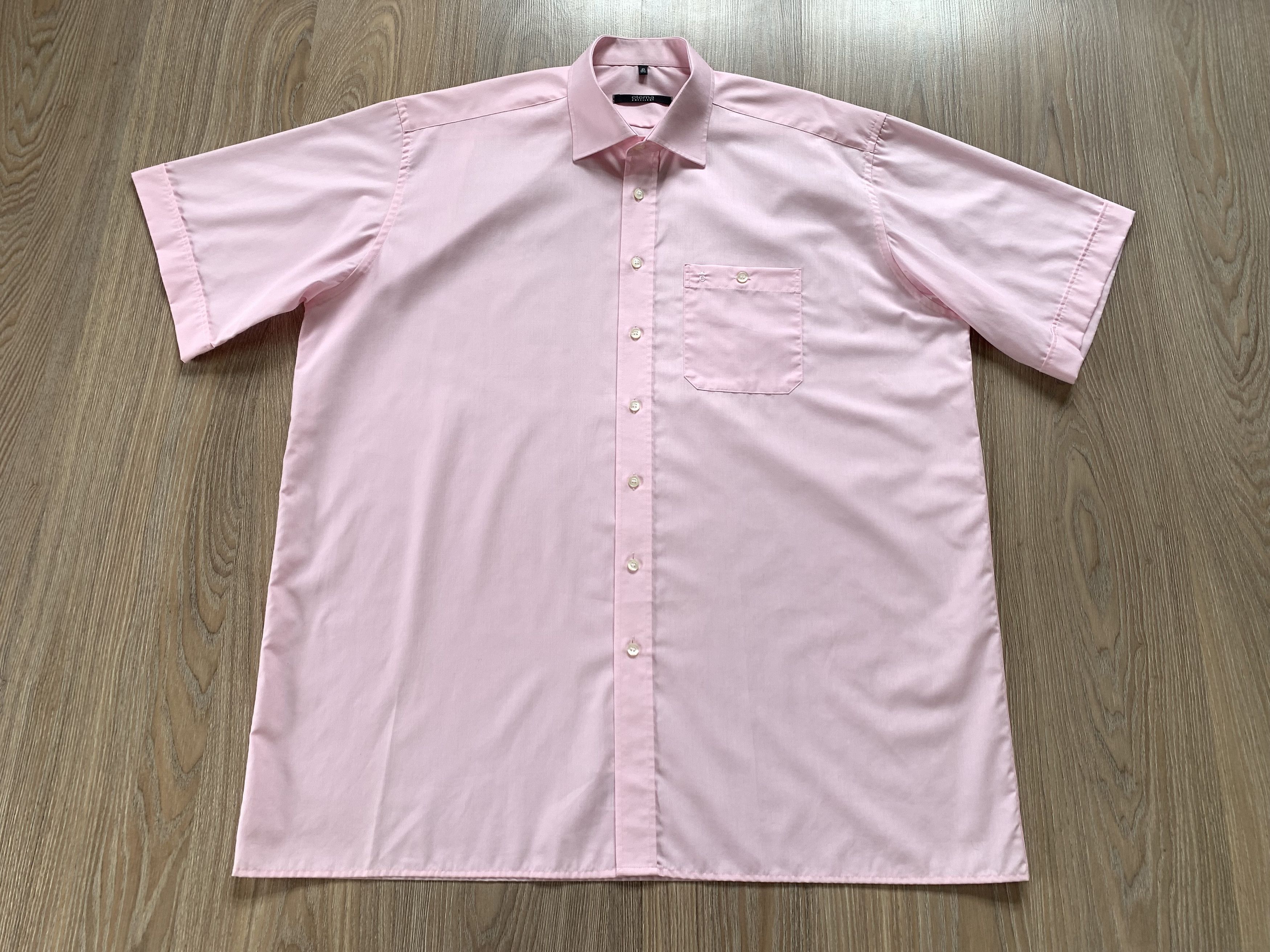 Other Eterna Excellent Mens Pink Short Sleeve Shirt Size US XL / EU 56 / 4 - 2 Thumbnail