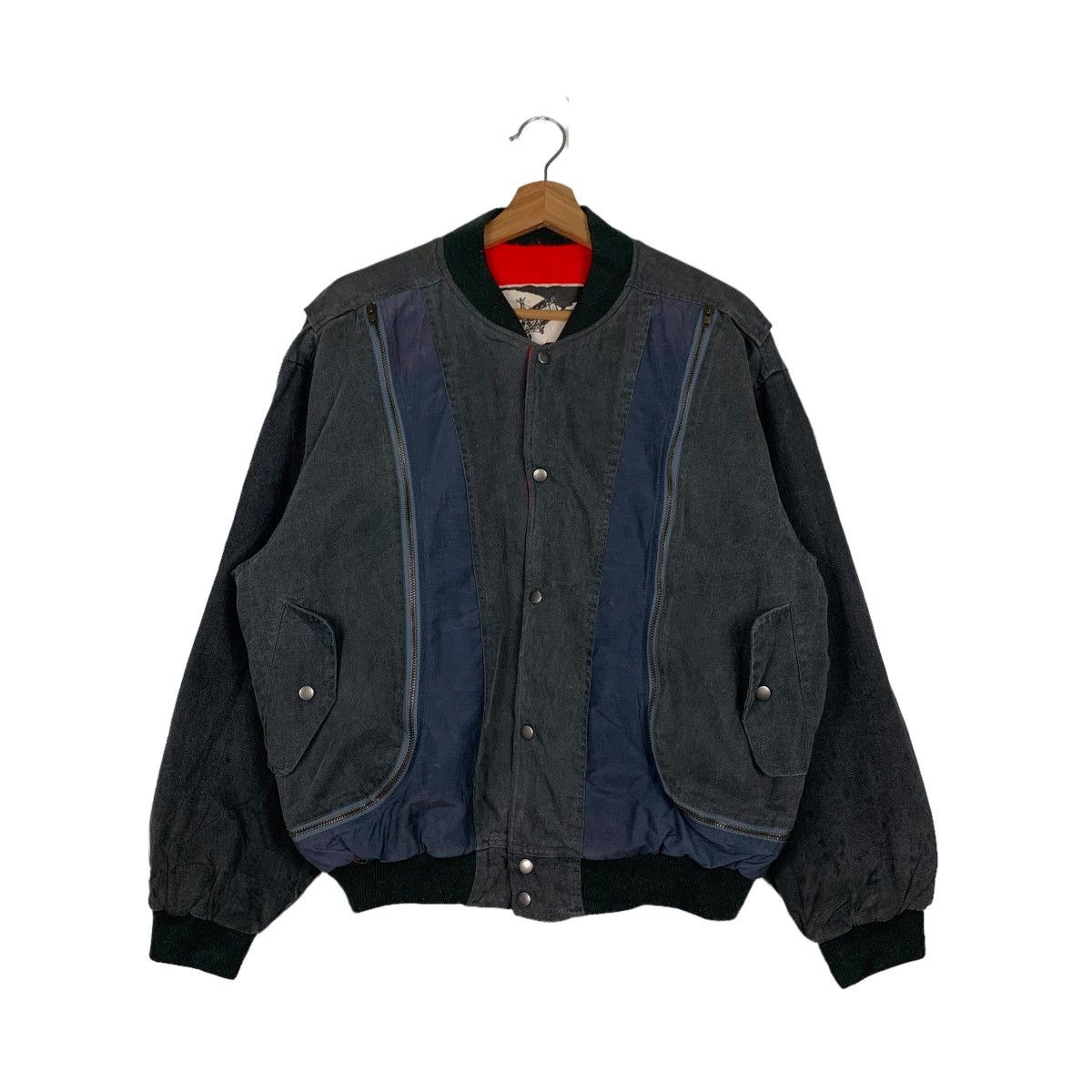 Japanese Brand GRASSLAND Parachute Bomber Jacket #0181-C9 Size US M / EU 48-50 / 2 - 1 Thumbnail