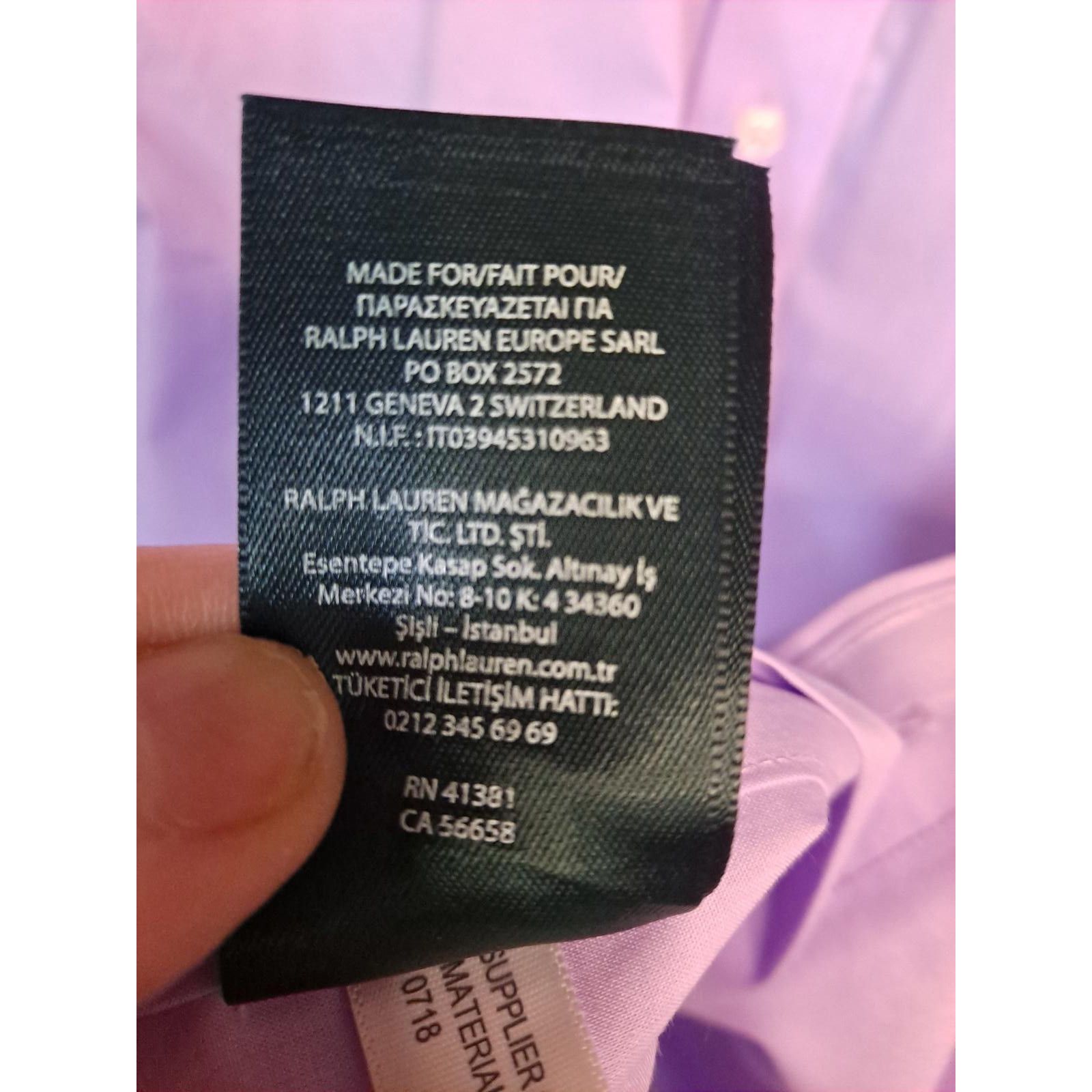Lauren Ralph Lauren Lauren Ralph Lauren Lavender Classic Fit Stretch Non Iron Bu Size US M / EU 48-50 / 2 - 6 Thumbnail