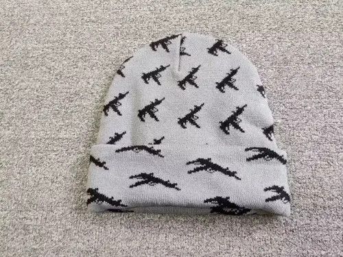 Other AK47 Allover Graphics Beanie Hat Grey Color Size ONE SIZE - 2 Thumbnail