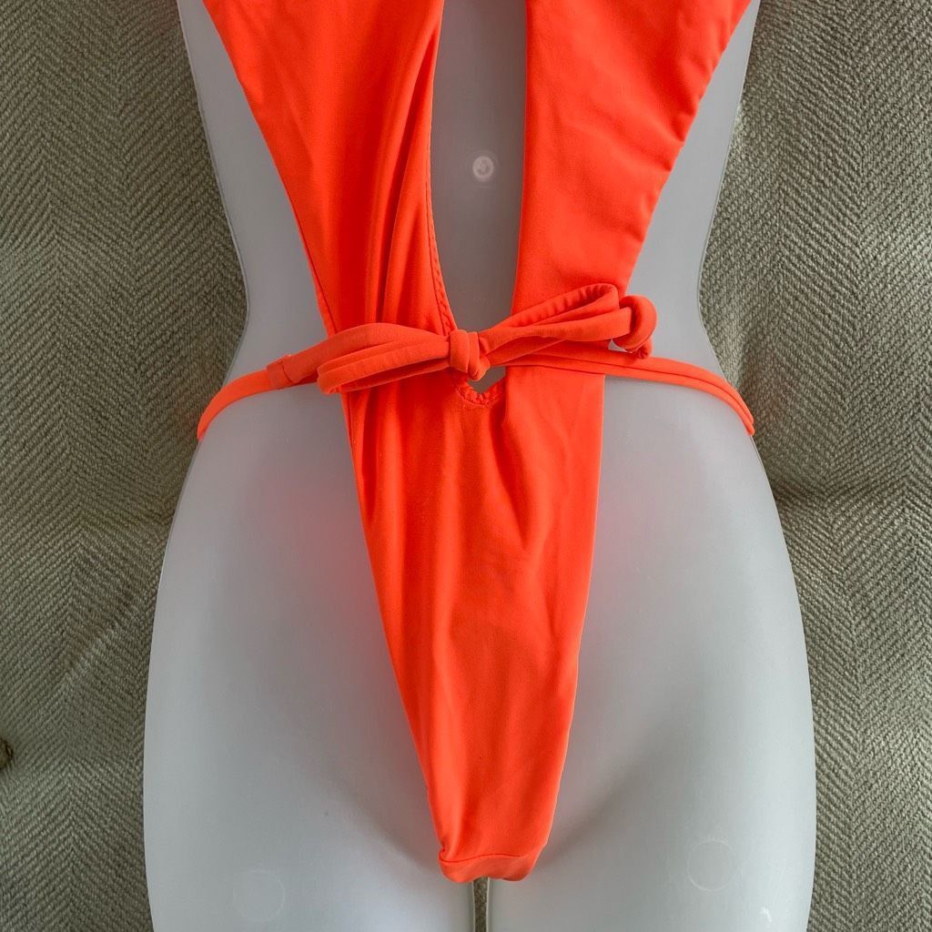 Other NWOT Mermaid Swimwear Neon Orange Slingshot 1pc Swimsuit S Size ONE SIZE - 3 Thumbnail