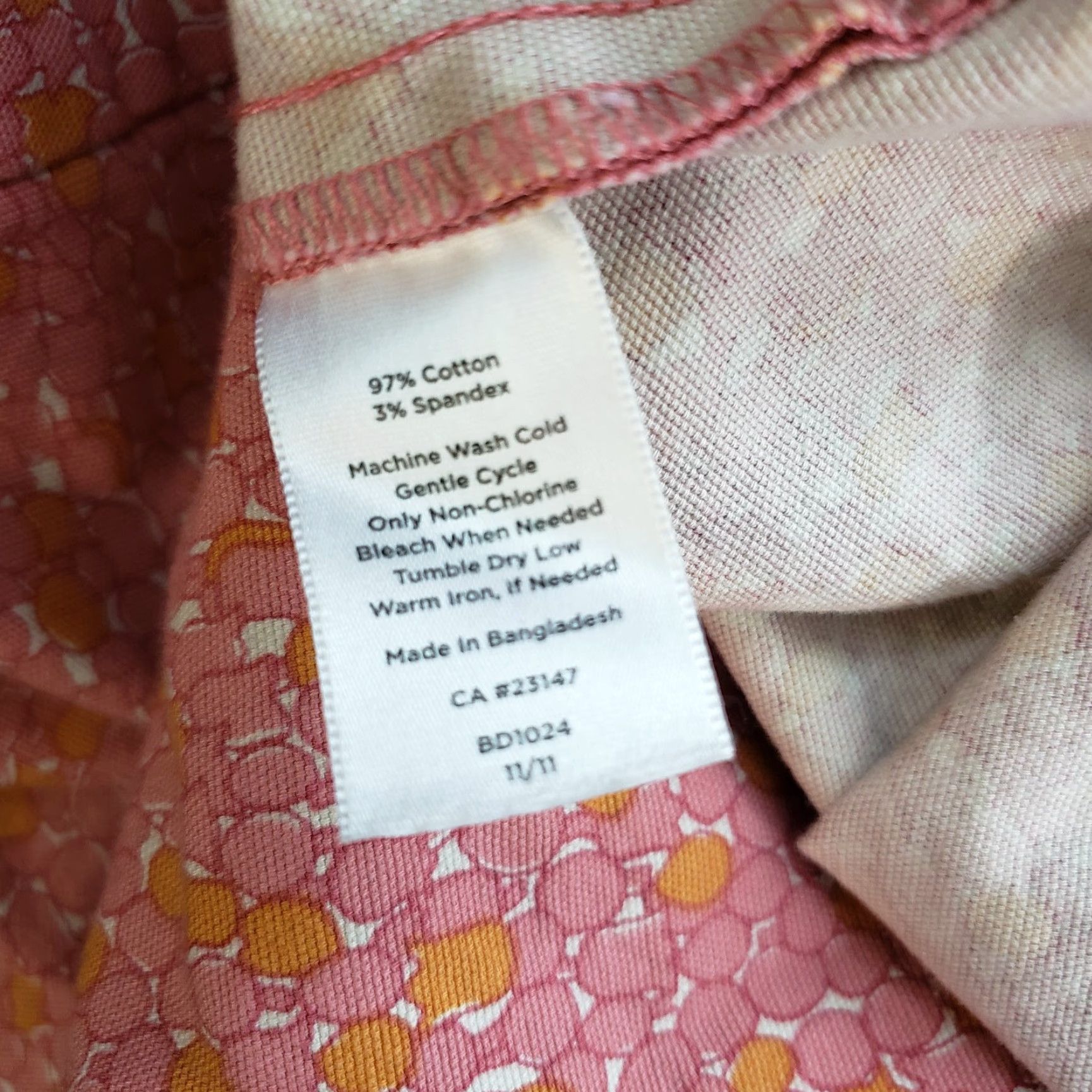 Talbots Talbots Womens Pencil Skirt Sz 10 Pink Cotton Blend Knee Length — 15.5" Waist 22.5" Length Womens Skirt Size 32" / US 10 / IT 46 - 4 Thumbnail