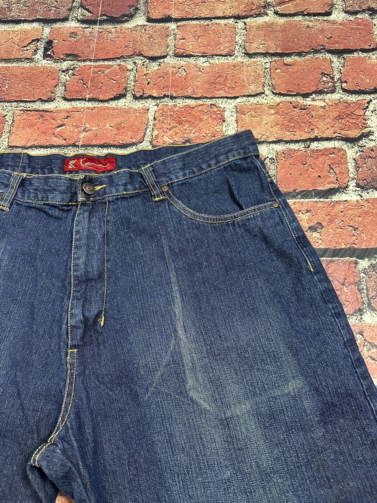Karl Kani Vintage Karl Kani Jeans Wide Leg Y2K Baggy Embroidered Skate Size US 40 / EU 56 - 7 Thumbnail