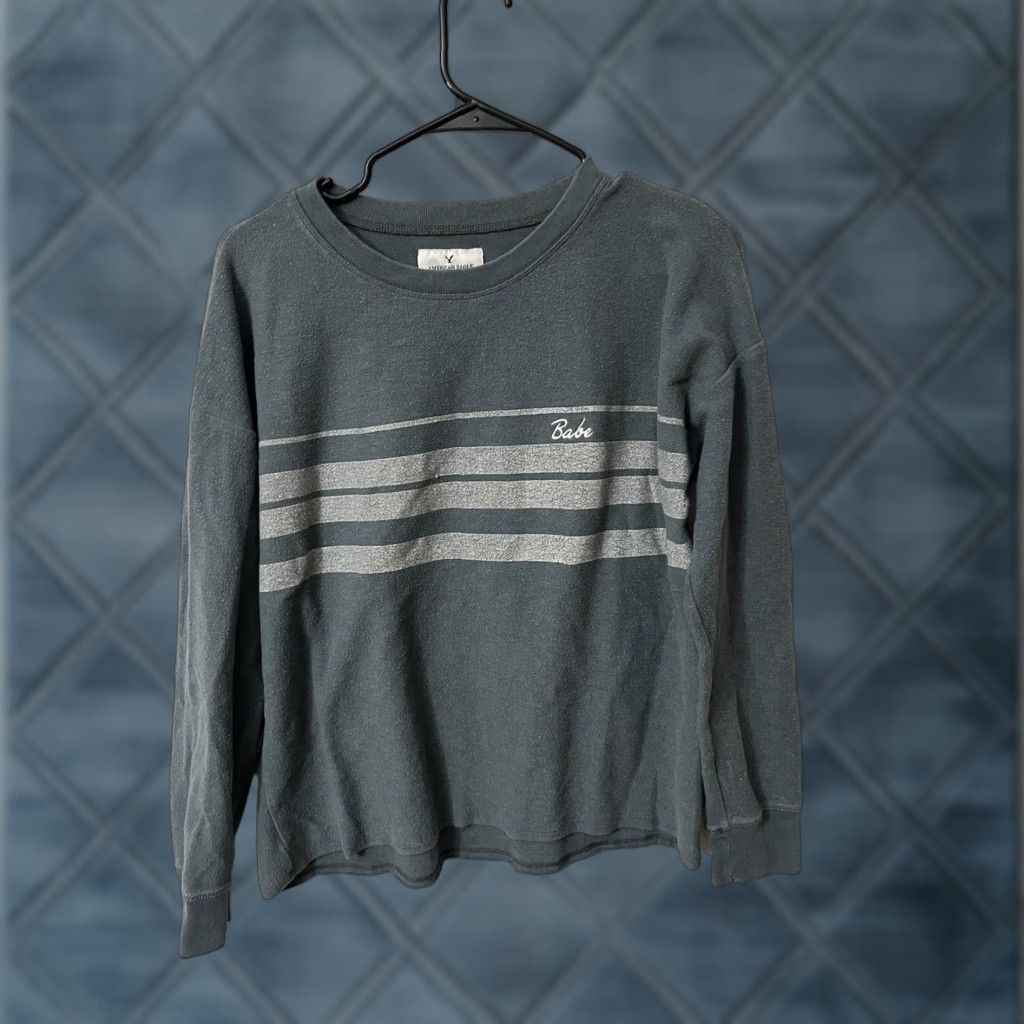 American Eagle Outfitters American Eagle Sweater Womens Medium Green Oversized Pullover Casual Knit Size M / US 6-8 / IT 42-44 - 1 Thumbnail