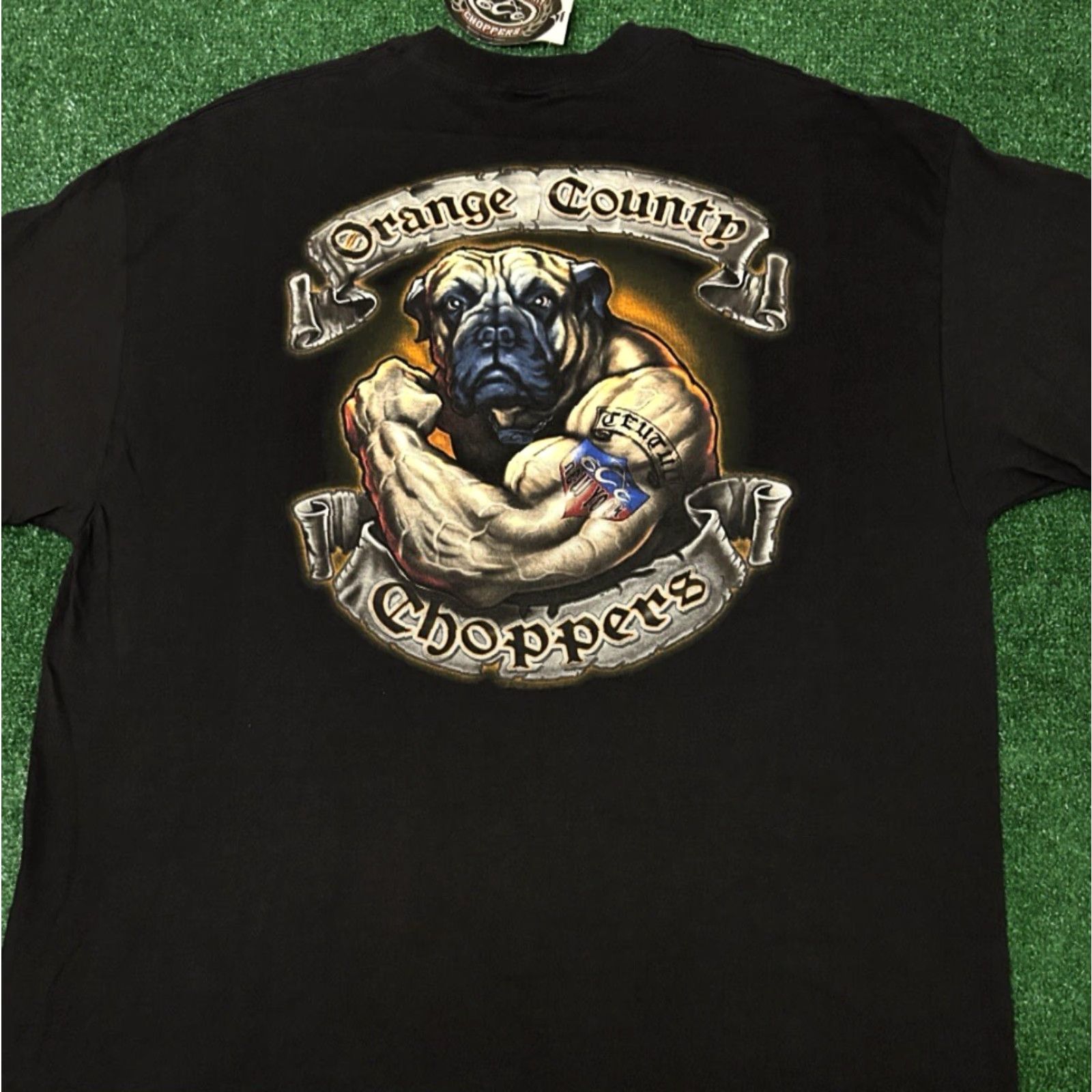 Vintage VINTAGE Orange County Choppers Shirt 2XL T-Shirt Men Black Short Sleeve Biker 90s Y2K Punk Grunge Hip Hop Bulldog New York Choppers Shirt XXL Size US XXL / EU 58 / 5 - 4 Thumbnail