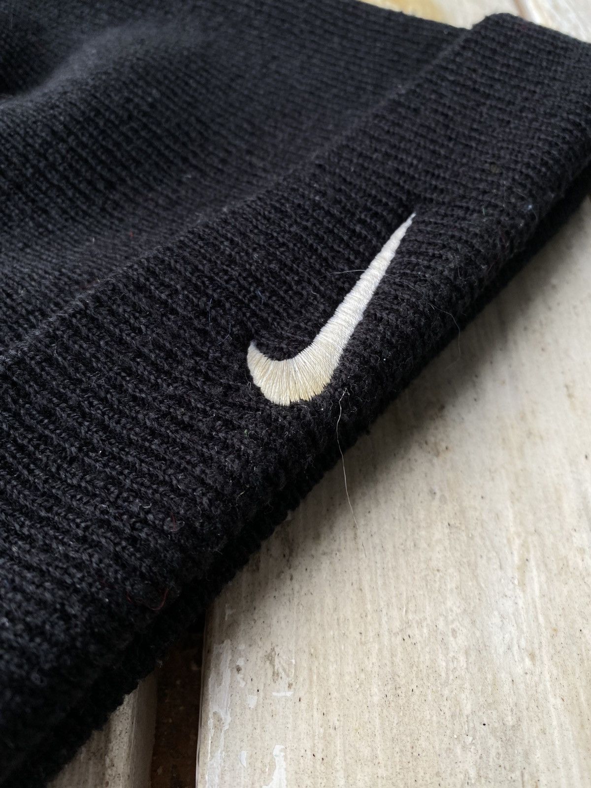 Nike × Vintage Vintage 90s Nike Beanie Swoosh Knit Y2K Size ONE SIZE - 2 Thumbnail