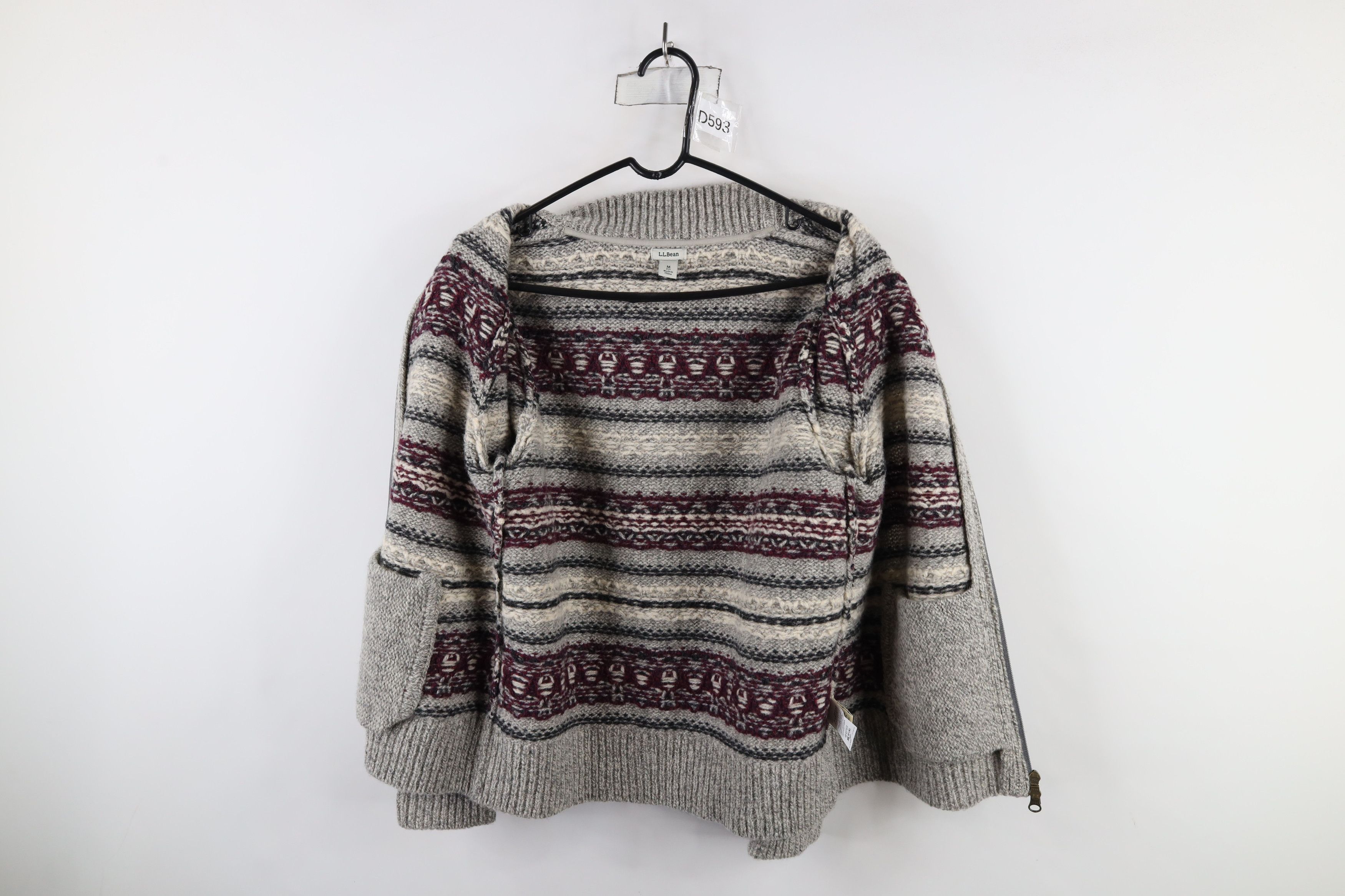 L.L. Bean × Vintage Vintage LL Bean Heavyweight Wool Fair Isle Full Zip Sweater Size M / US 6-8 / IT 42-44 - 8 Thumbnail