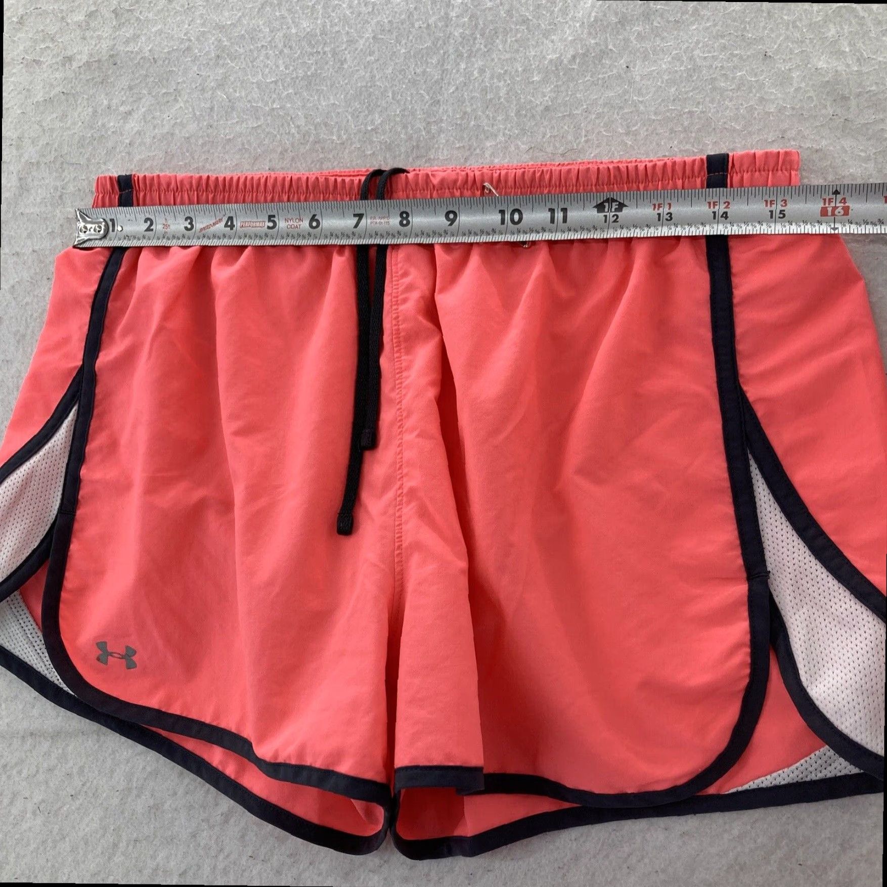 Under Armour Under Armour Women's Large Orange Black Athletic Lined Shorts Size 36" / US 14 / IT 50 - 3 Thumbnail