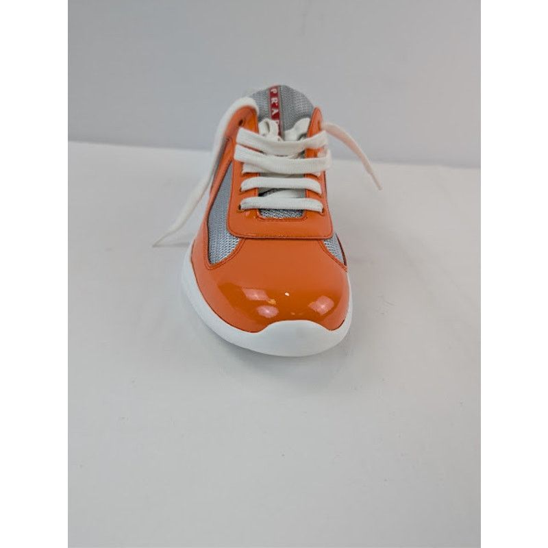 Prada o1rshd1 America's Cup Vernice Bike Sneakers in Papaya Arge Size US 9 / EU 42 - 13 Thumbnail