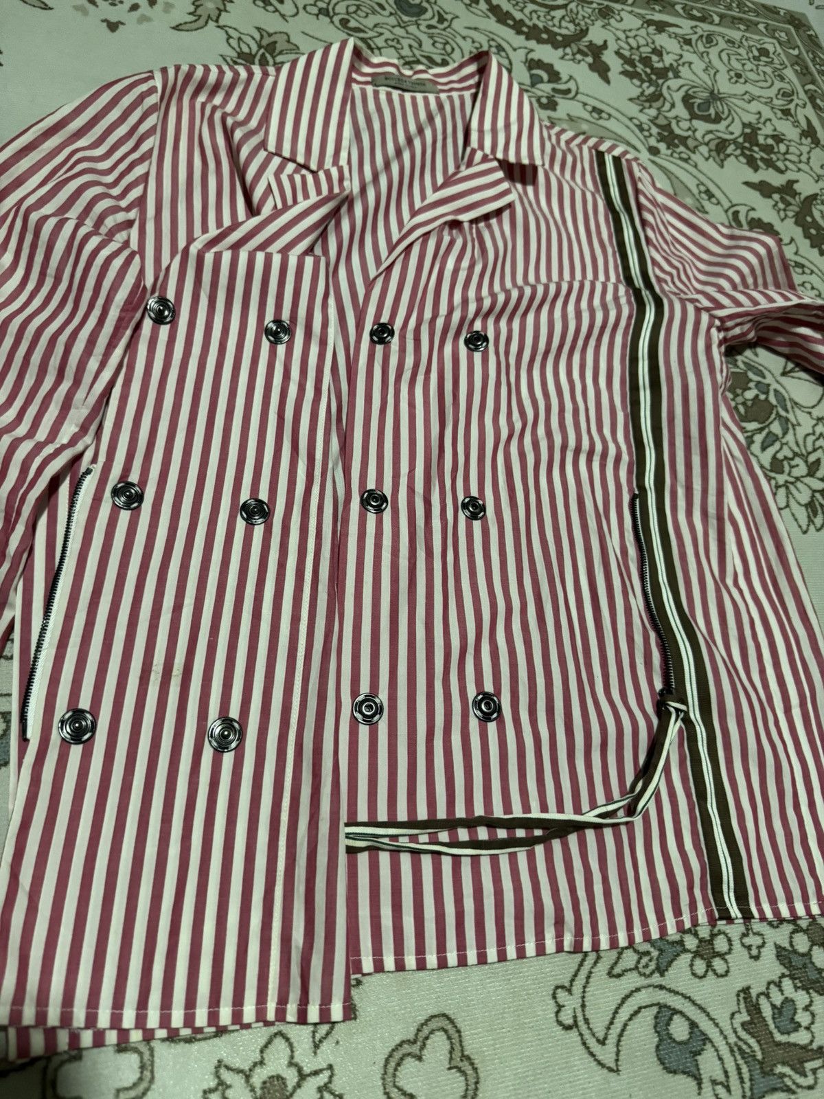 Bottega Veneta × Vintage Vtg Asymmetrical Zipper Bottega Veneta Snap On L/S Shirt Jkt Size S / US 4 / IT 40 - 5 Thumbnail